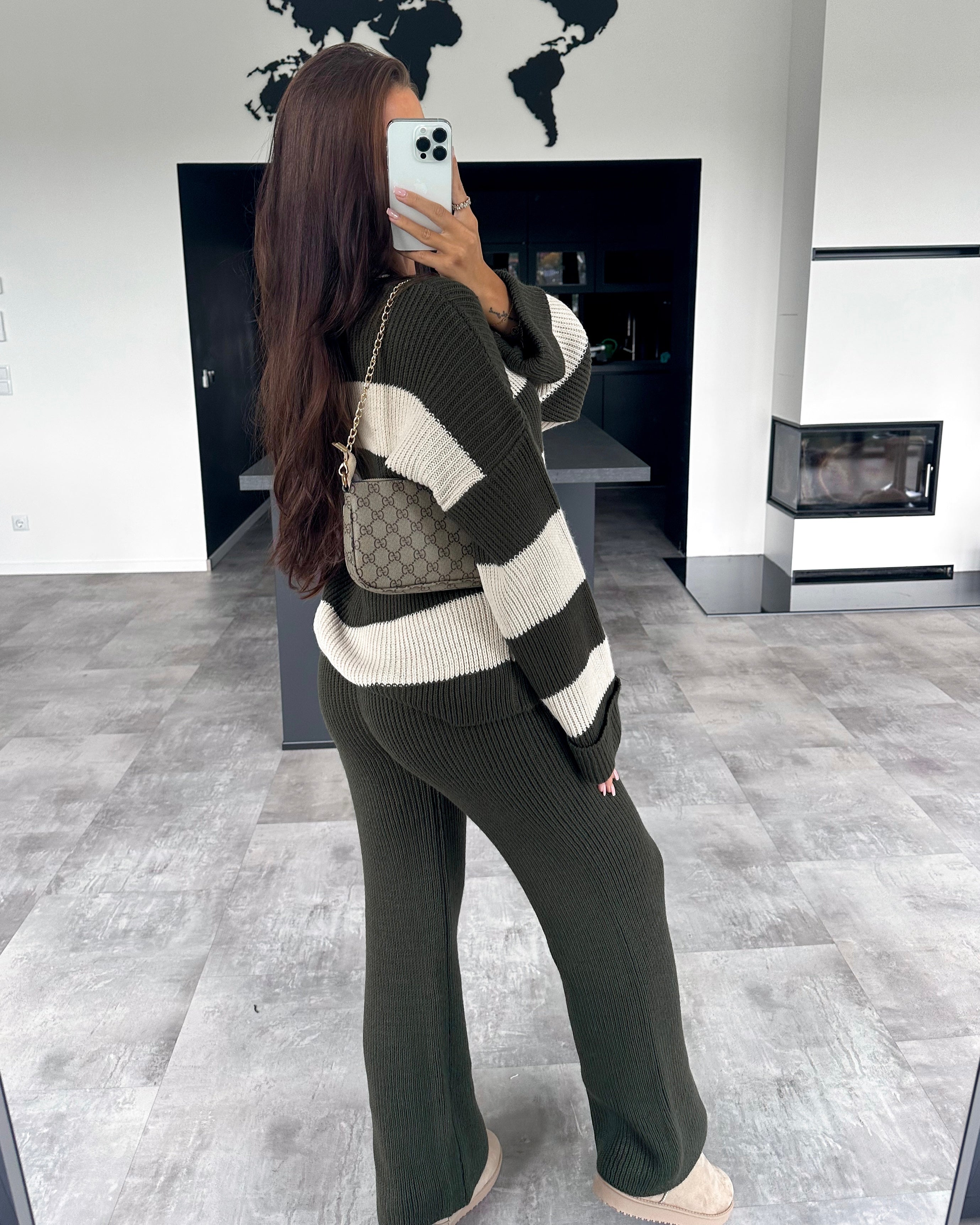 Strickset „Louisa“ Khaki