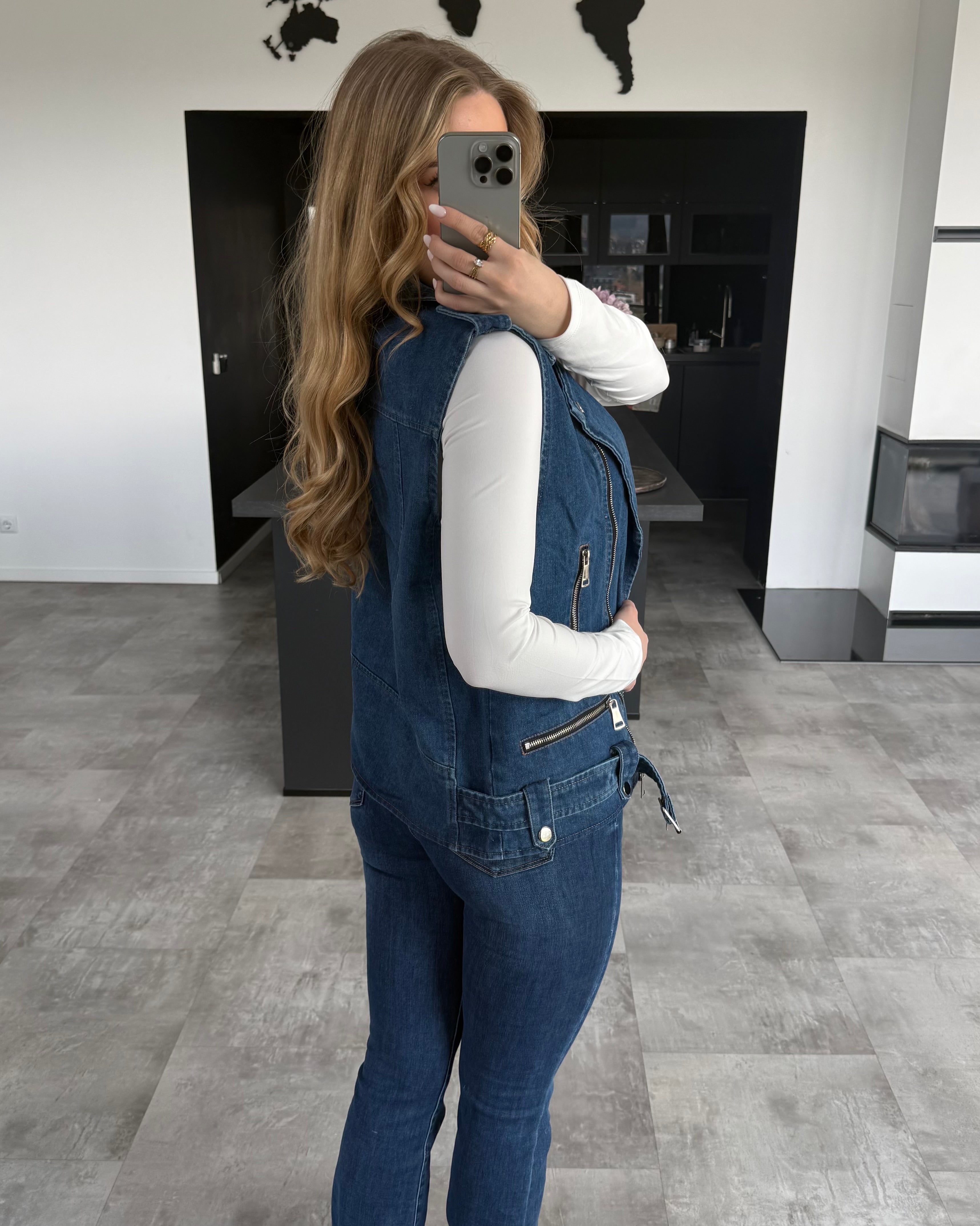 Jeans-Weste “Nelli” Dunkelblau