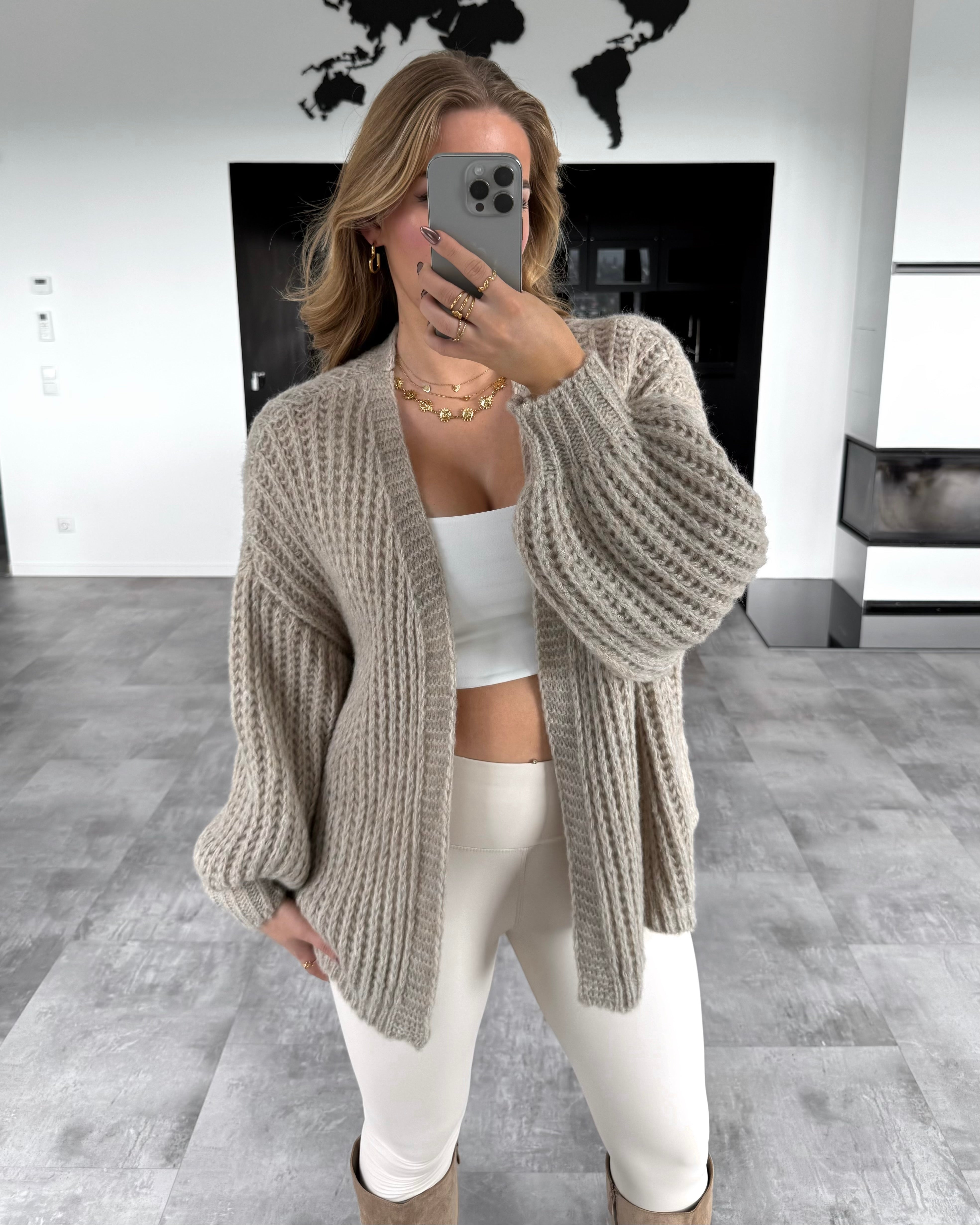 Cardigan "Cosima" Taupe