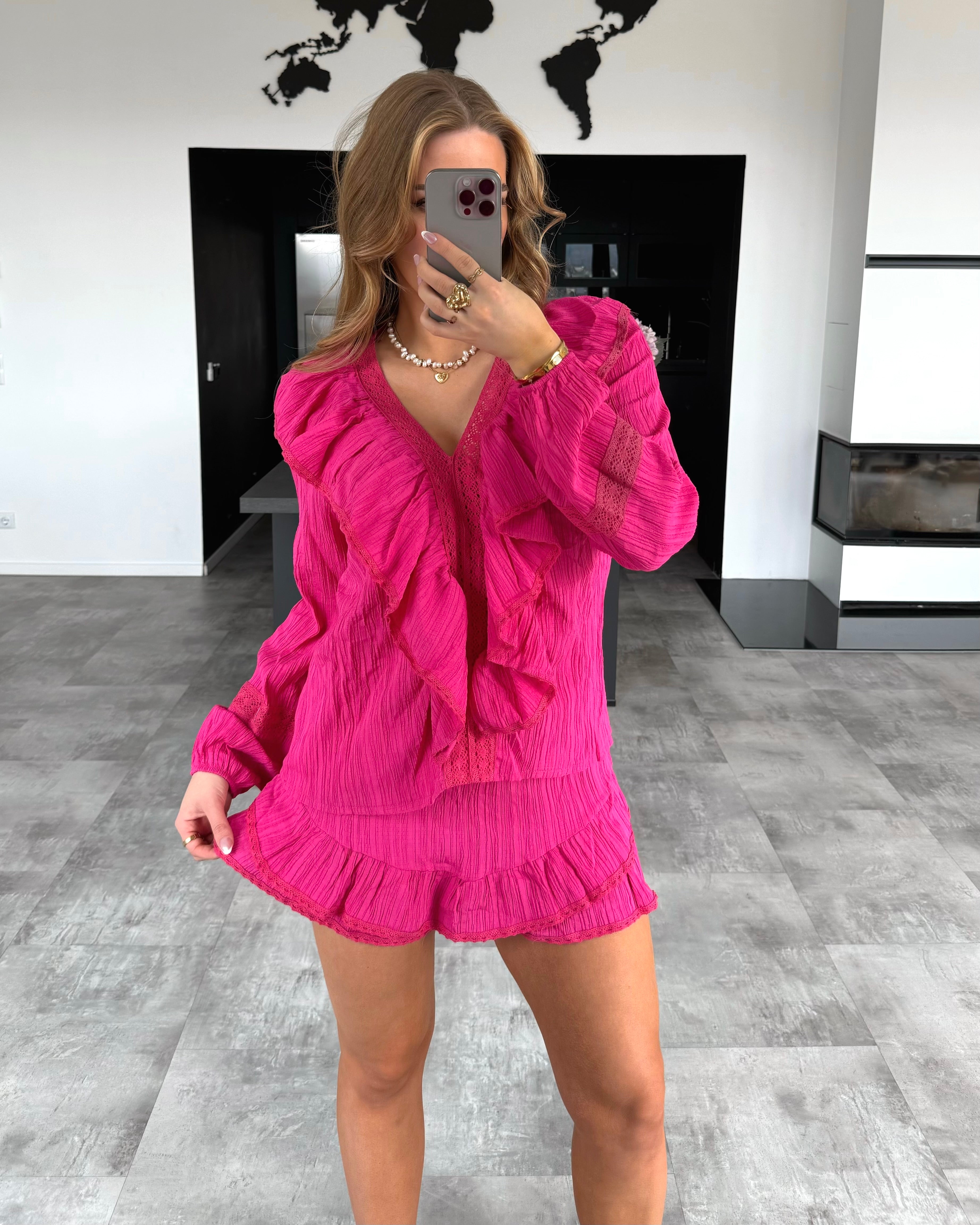 BWARE Plissee Zweiteiler „Cabo“ Pink #101