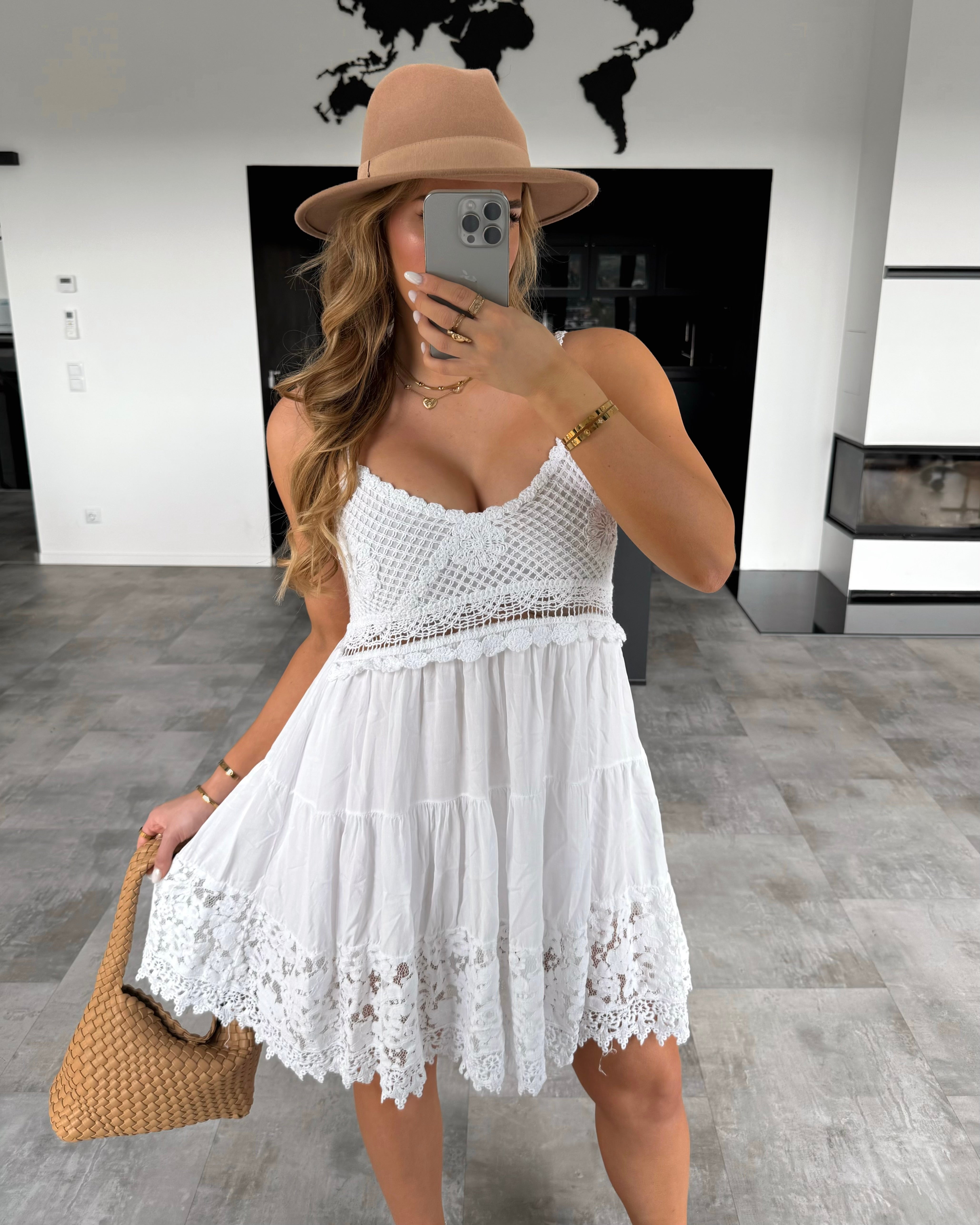 Viskose-Kleid "Valery" Weiß