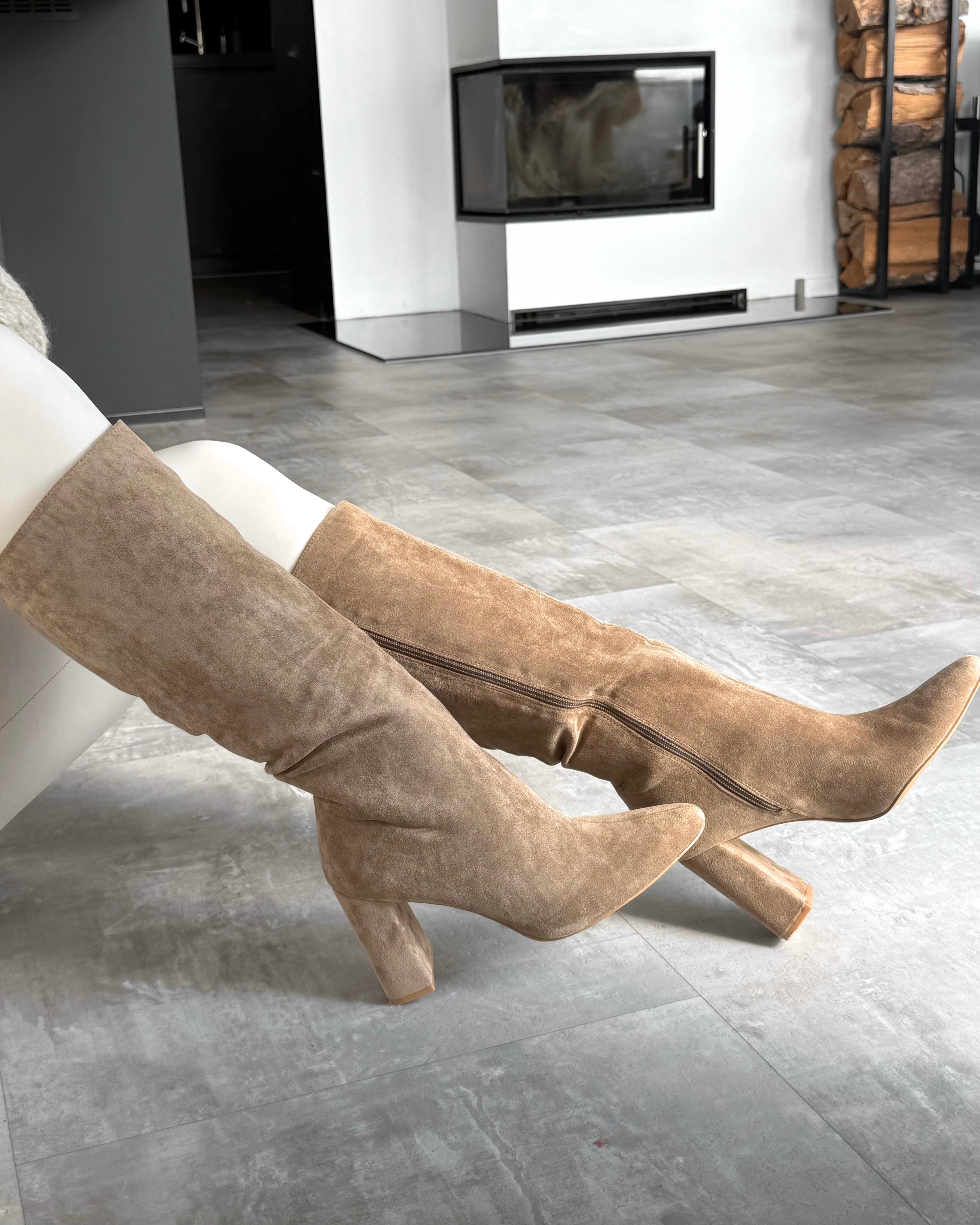 Stiefel „Tayla“ Beige