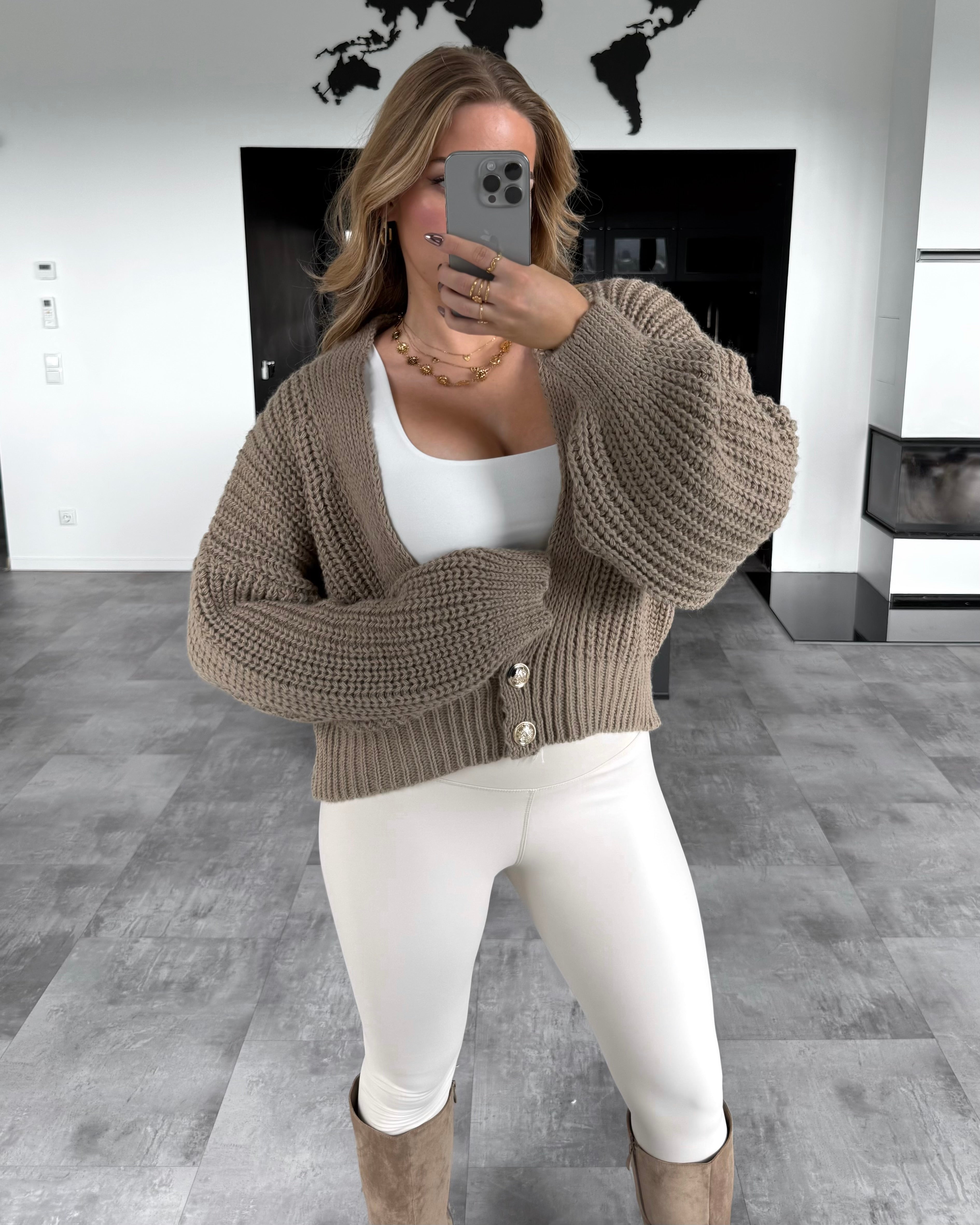 Cardigan "Giulia" Taupe