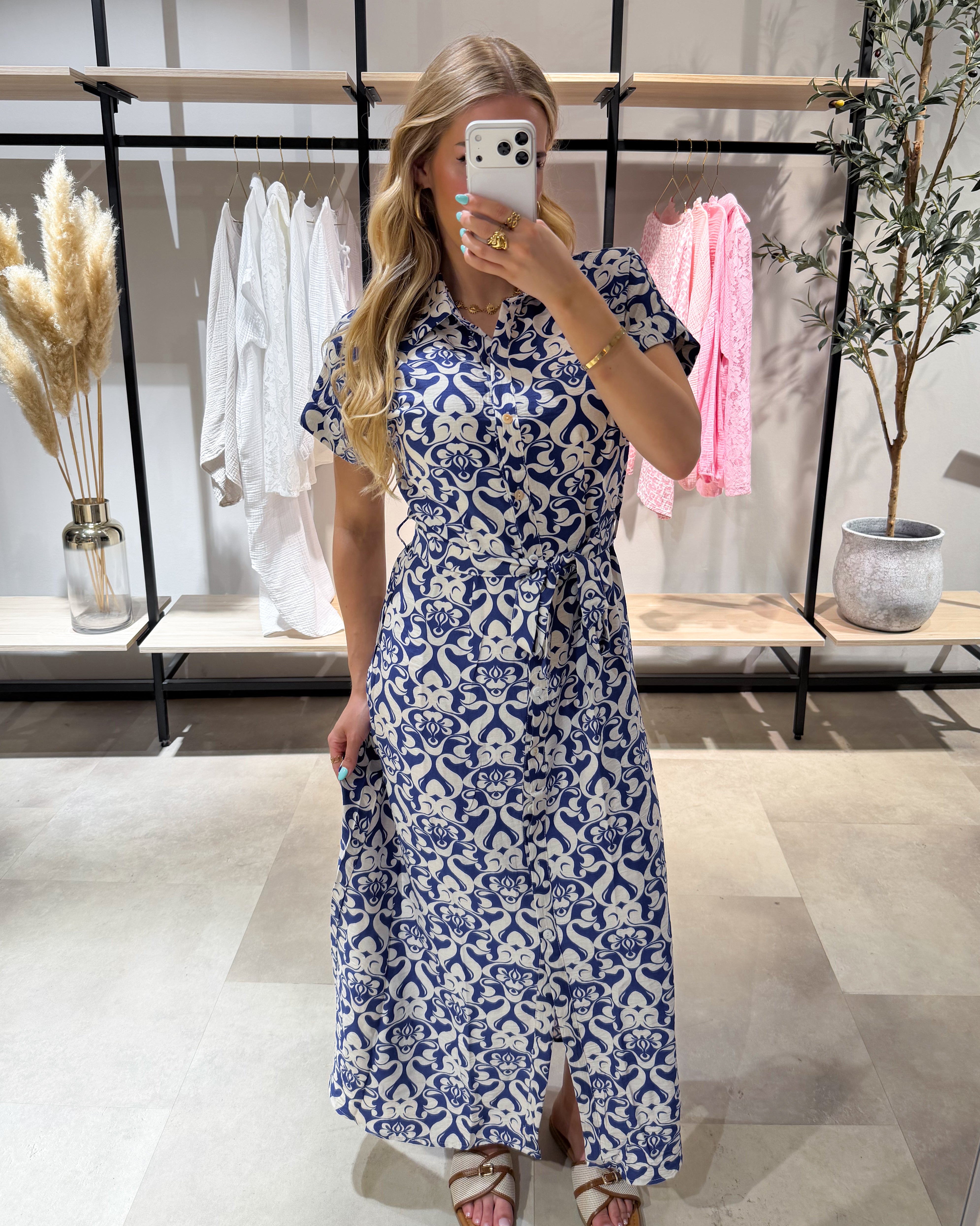 Maxikleid “Jasmina“ Floral Blau