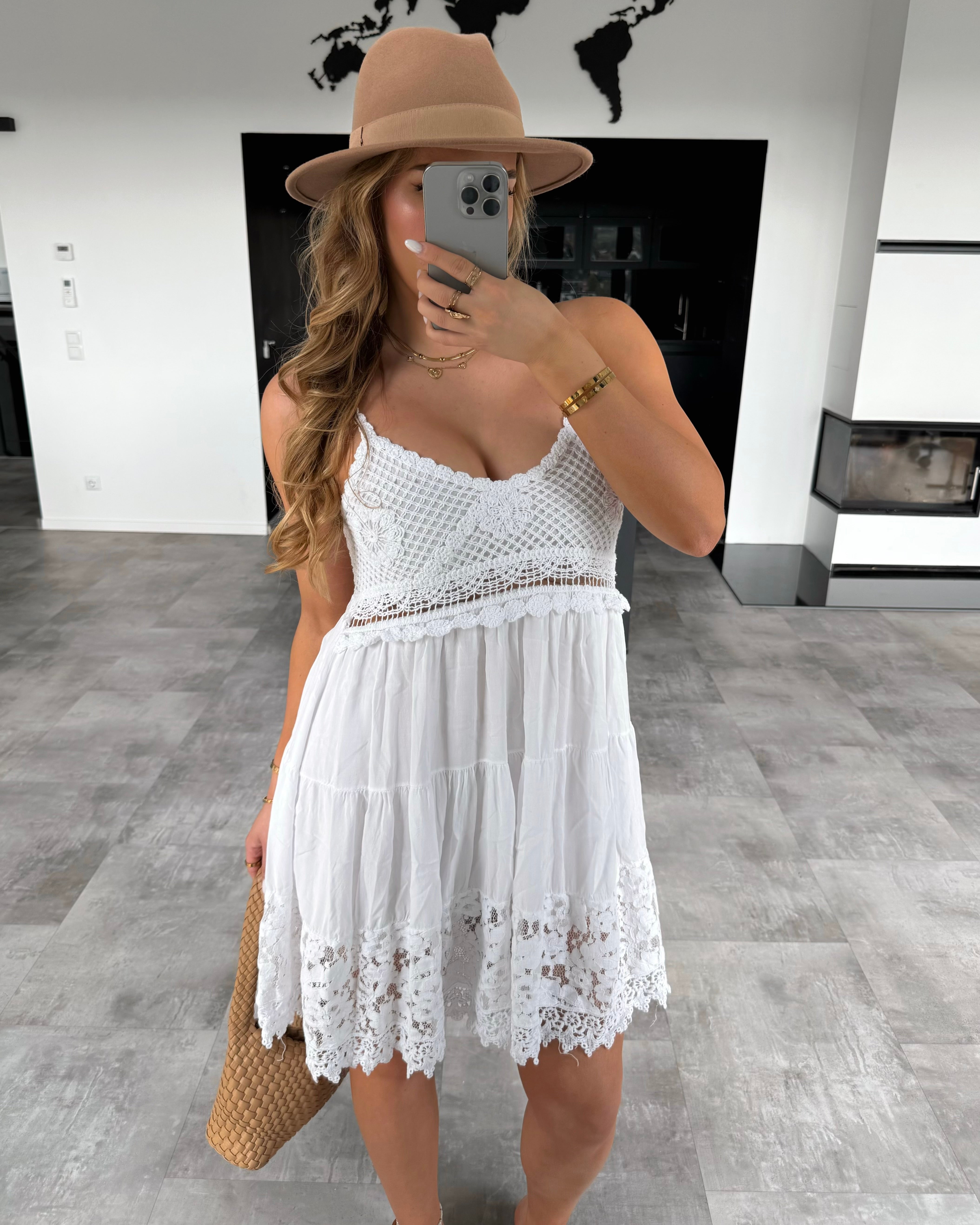 Viskose-Kleid "Valery" Weiß