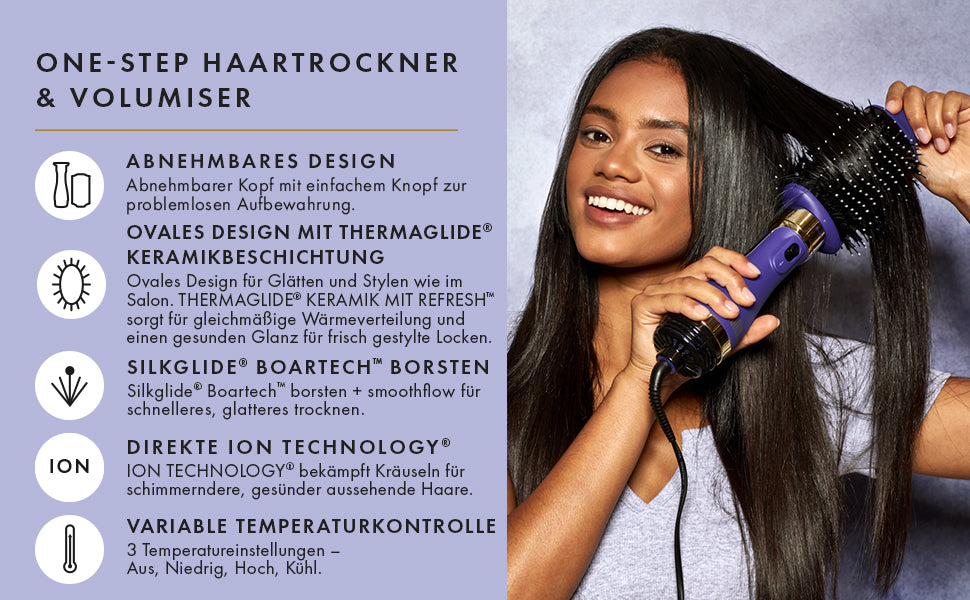 Hot Tools Pro Signature One-Step Haartrockner & Volumiser Warmluftbürste