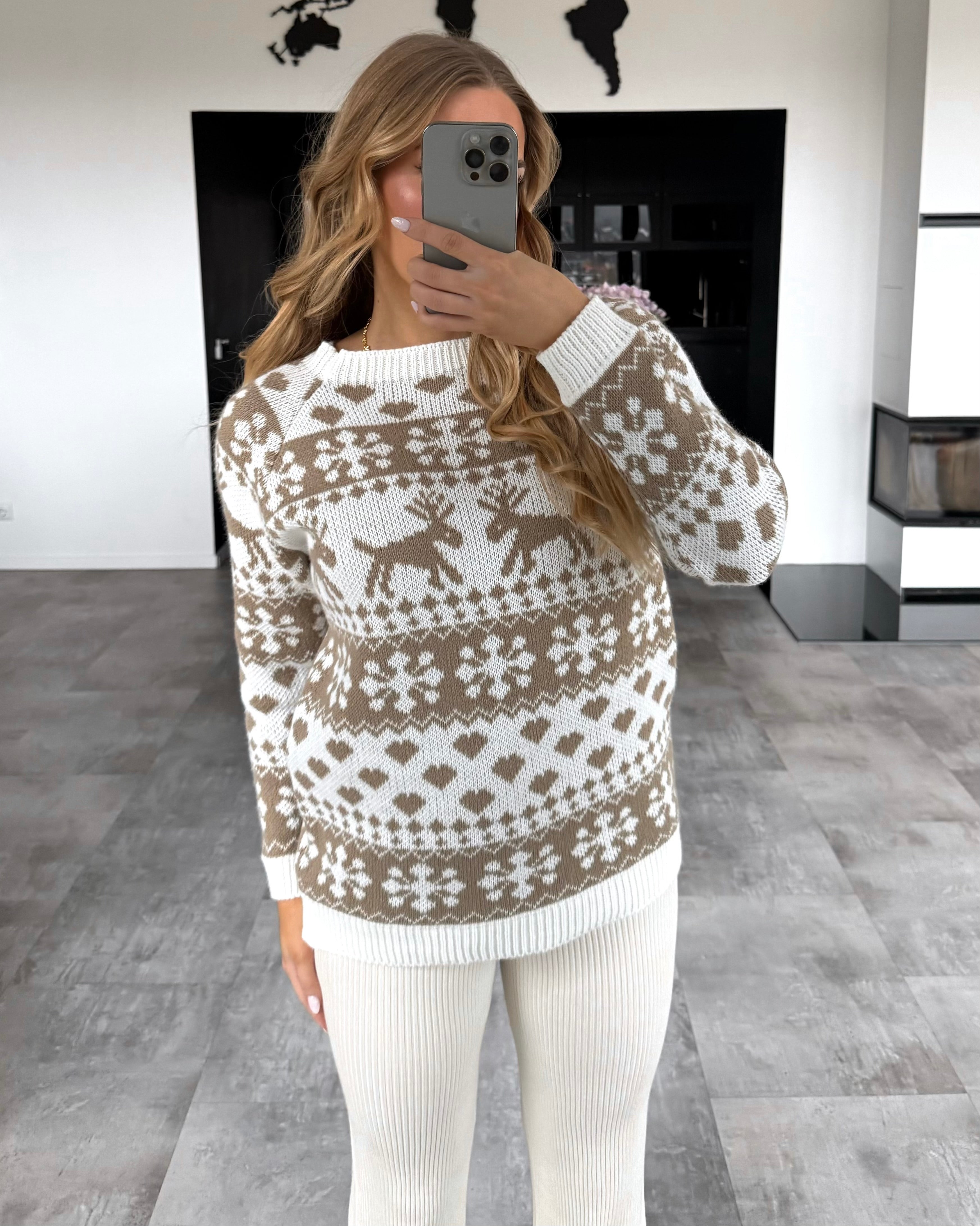 Strickpullover "Holly“ Ecru-Beige