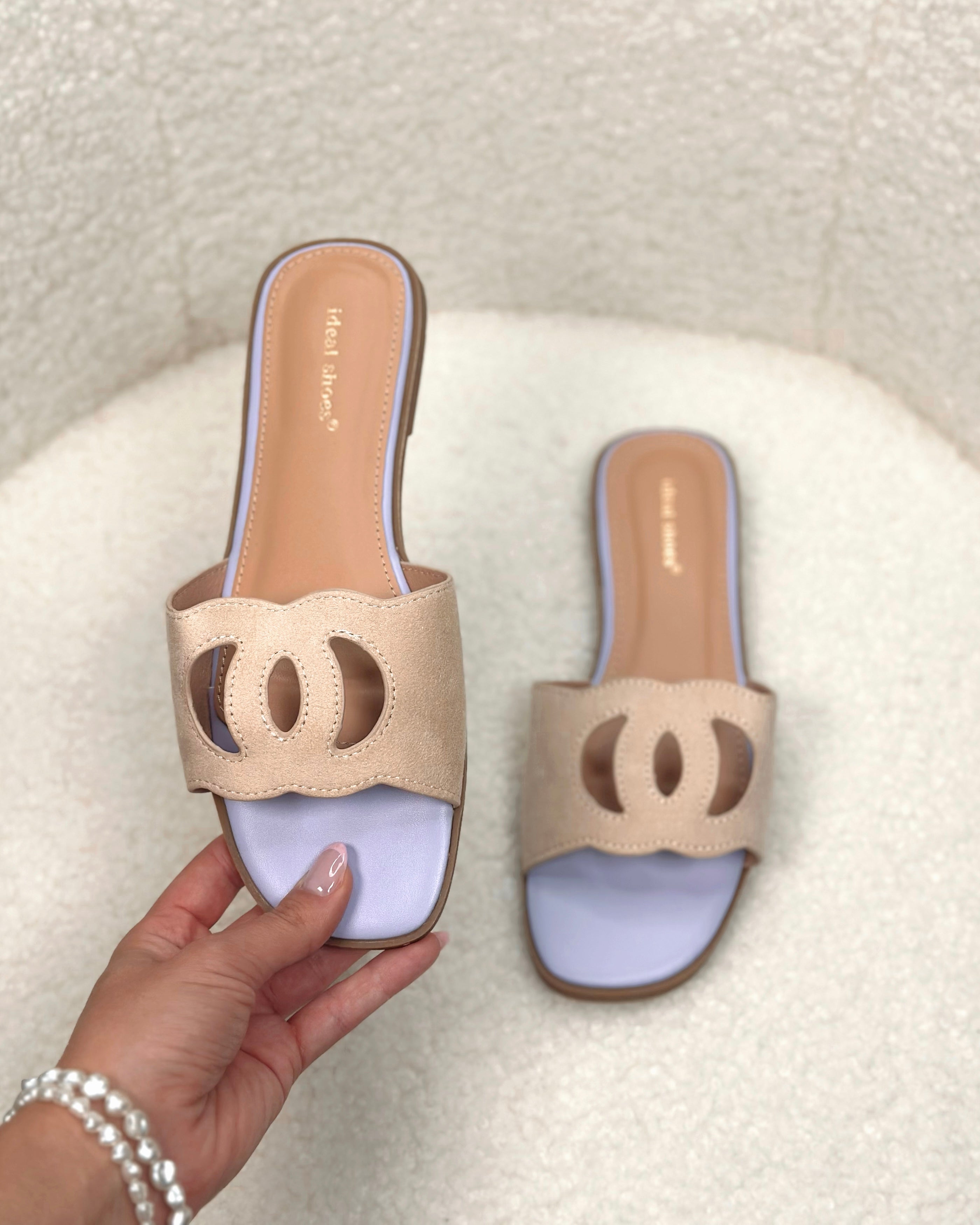 Pantolette "Cairo" Beige