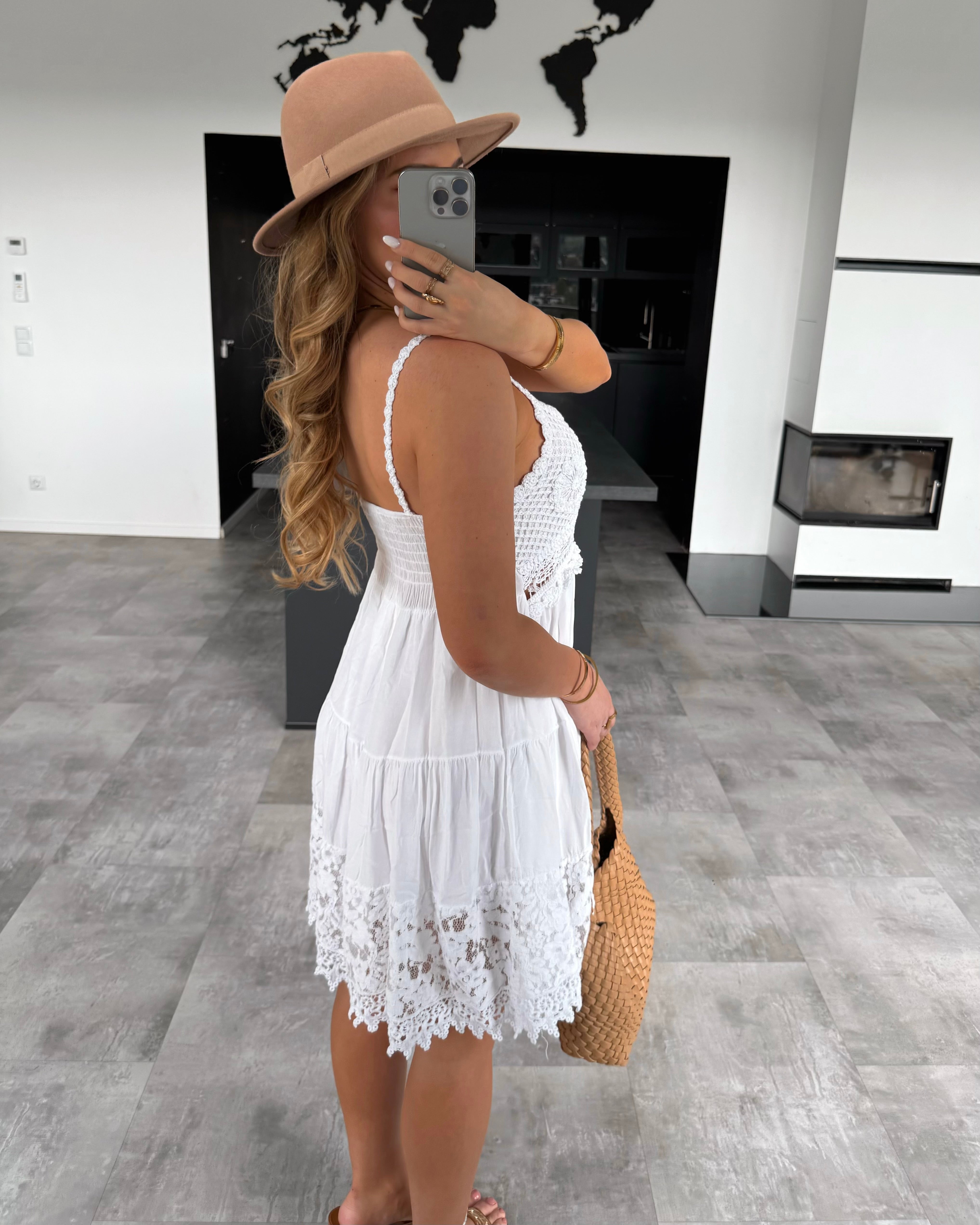 Viskose-Kleid "Valery" Weiß