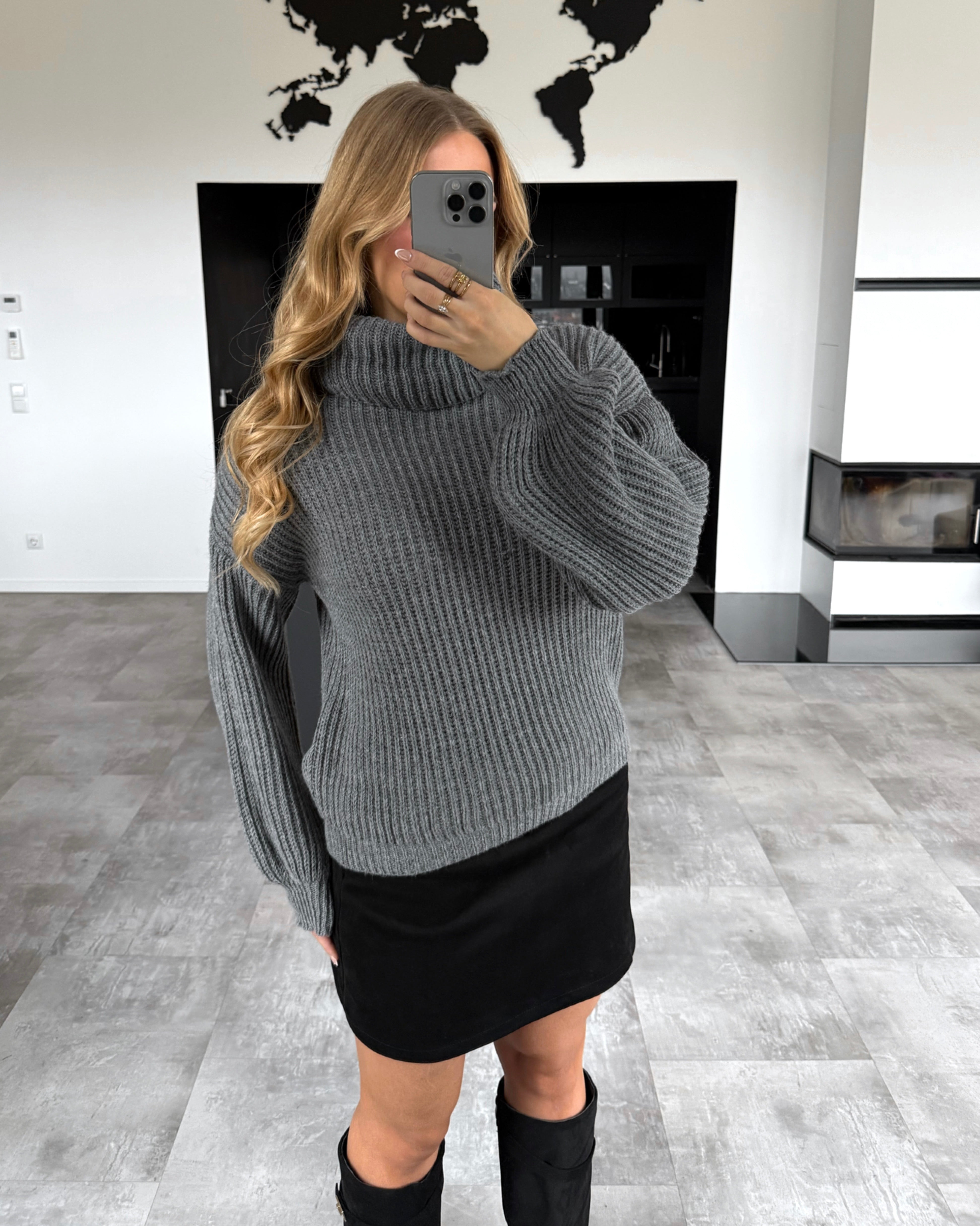 Strickpullover "Elva” Grau