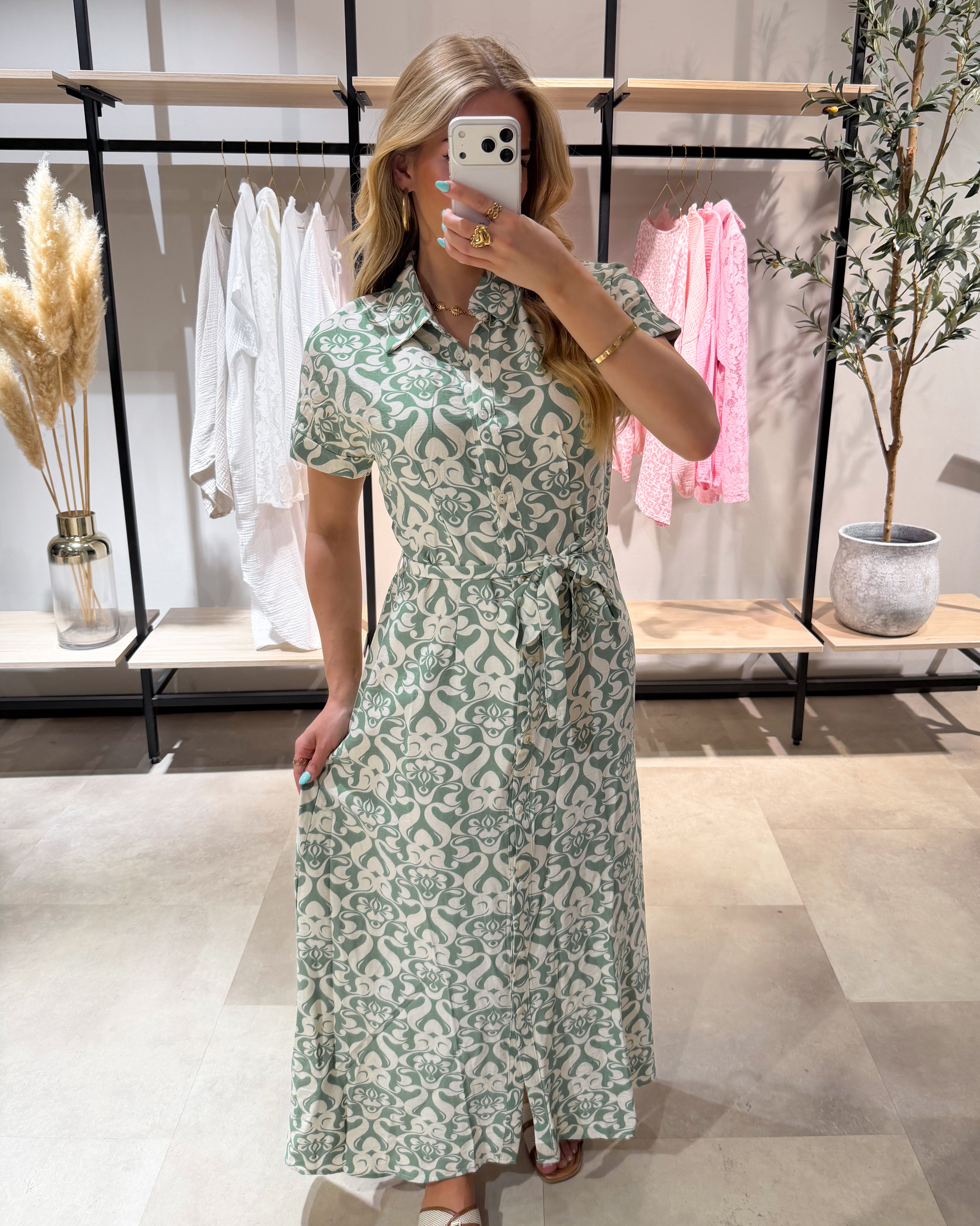 Maxikleid “Jasmina“ Floral Grün