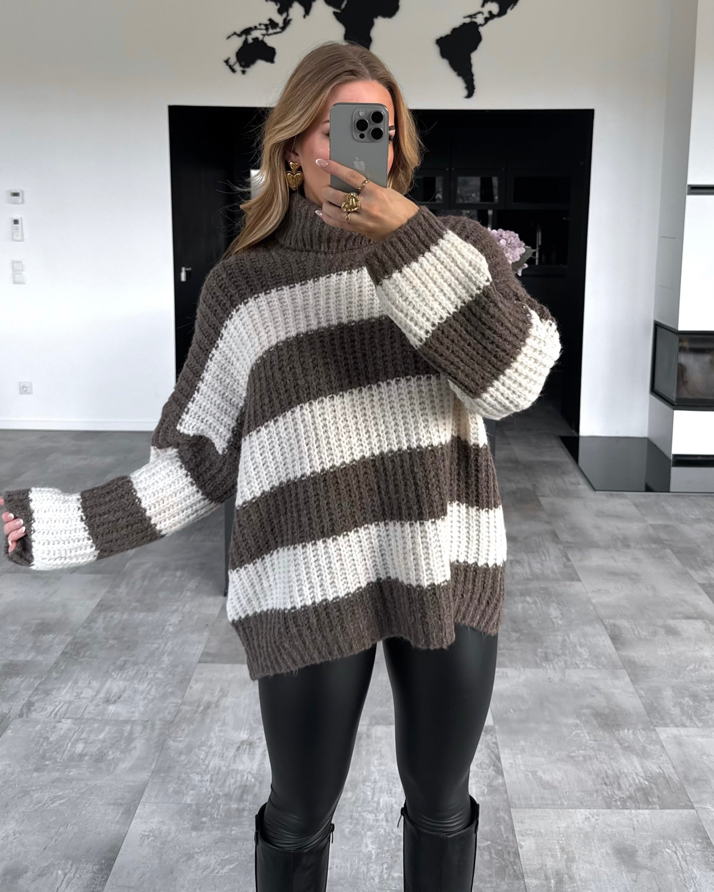 Pullover “Vivia“ Braun-Ecru