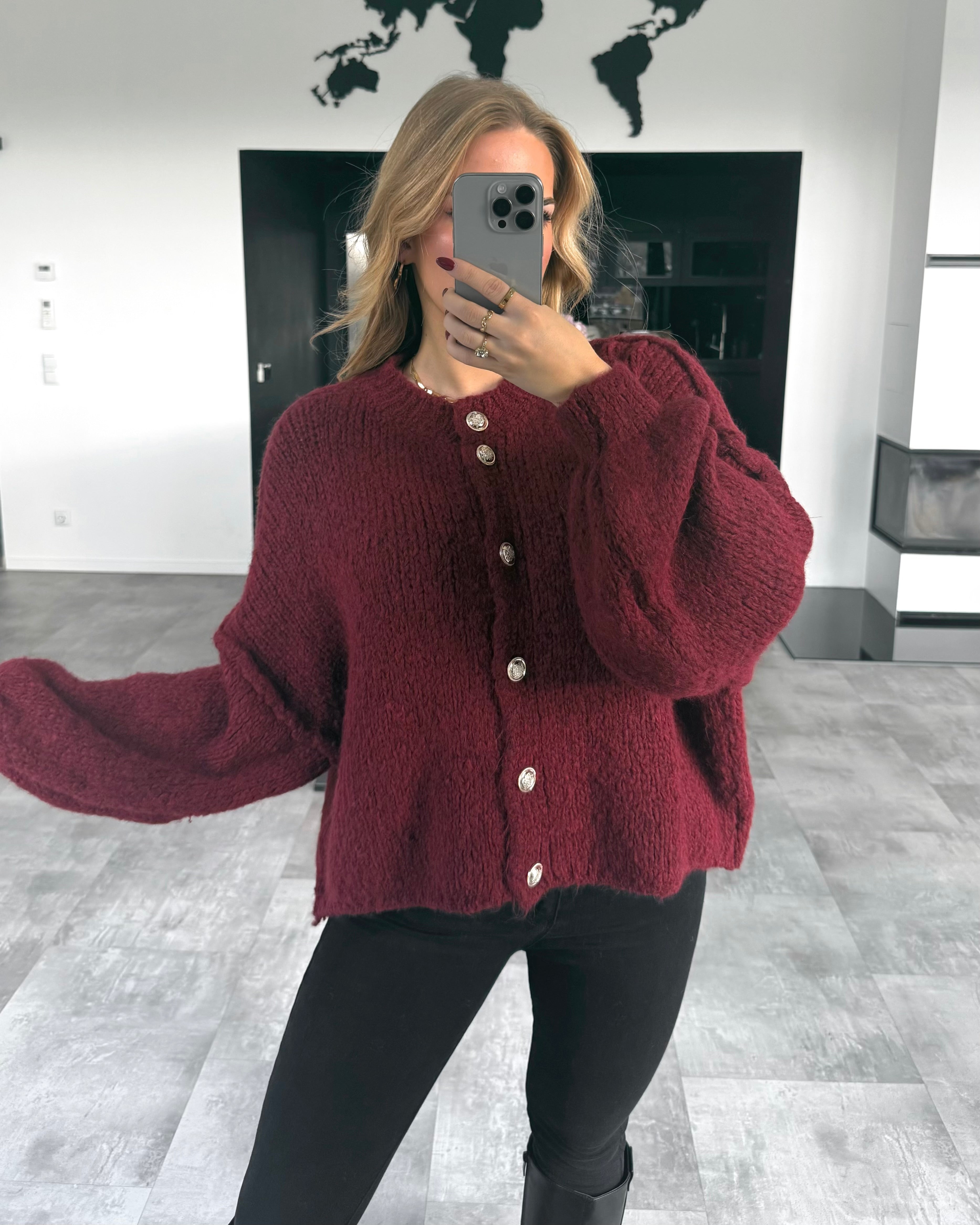 Cardigan "Gigi" Bordeaux
