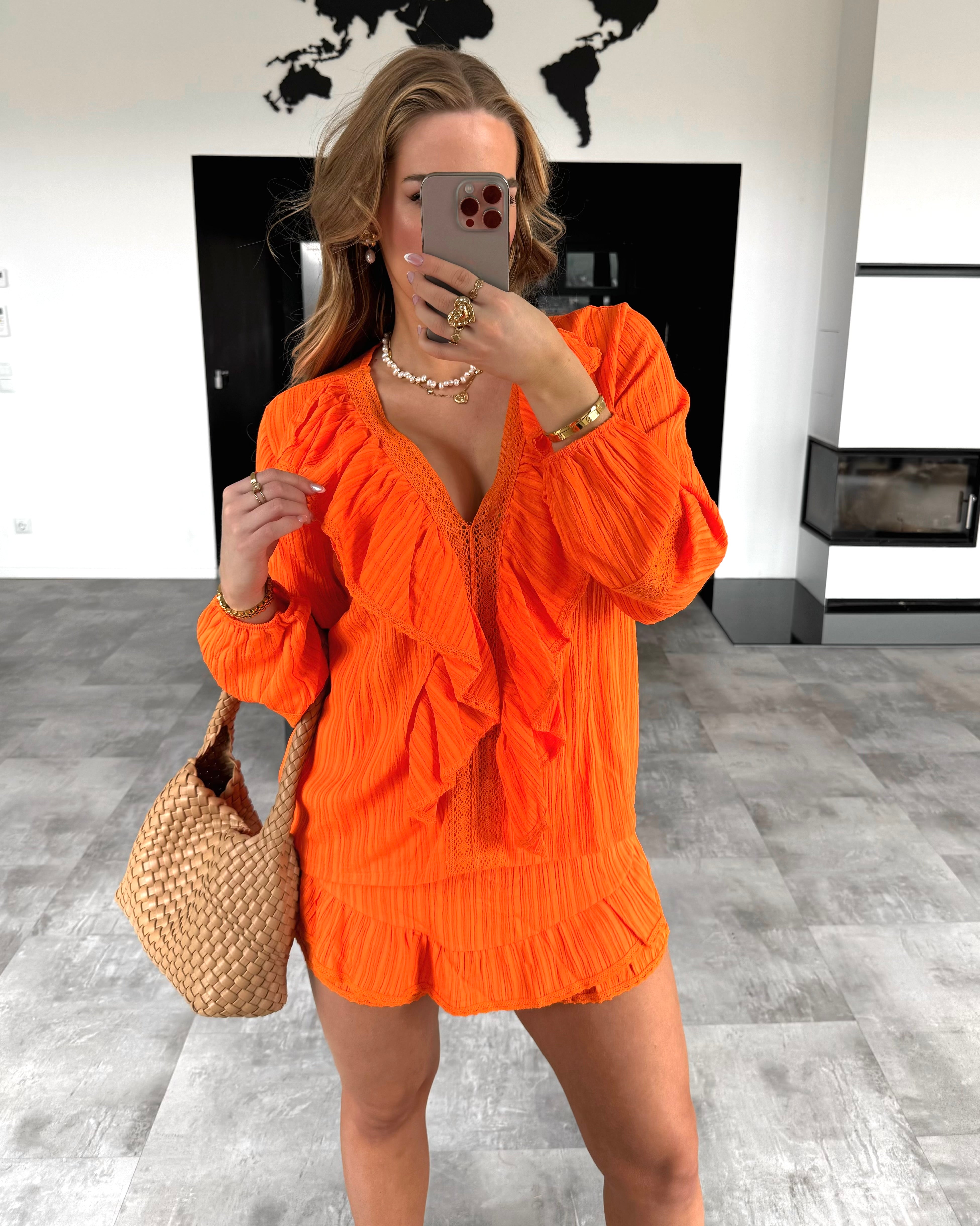 Plissee Zweiteiler „Cabo“ Orange