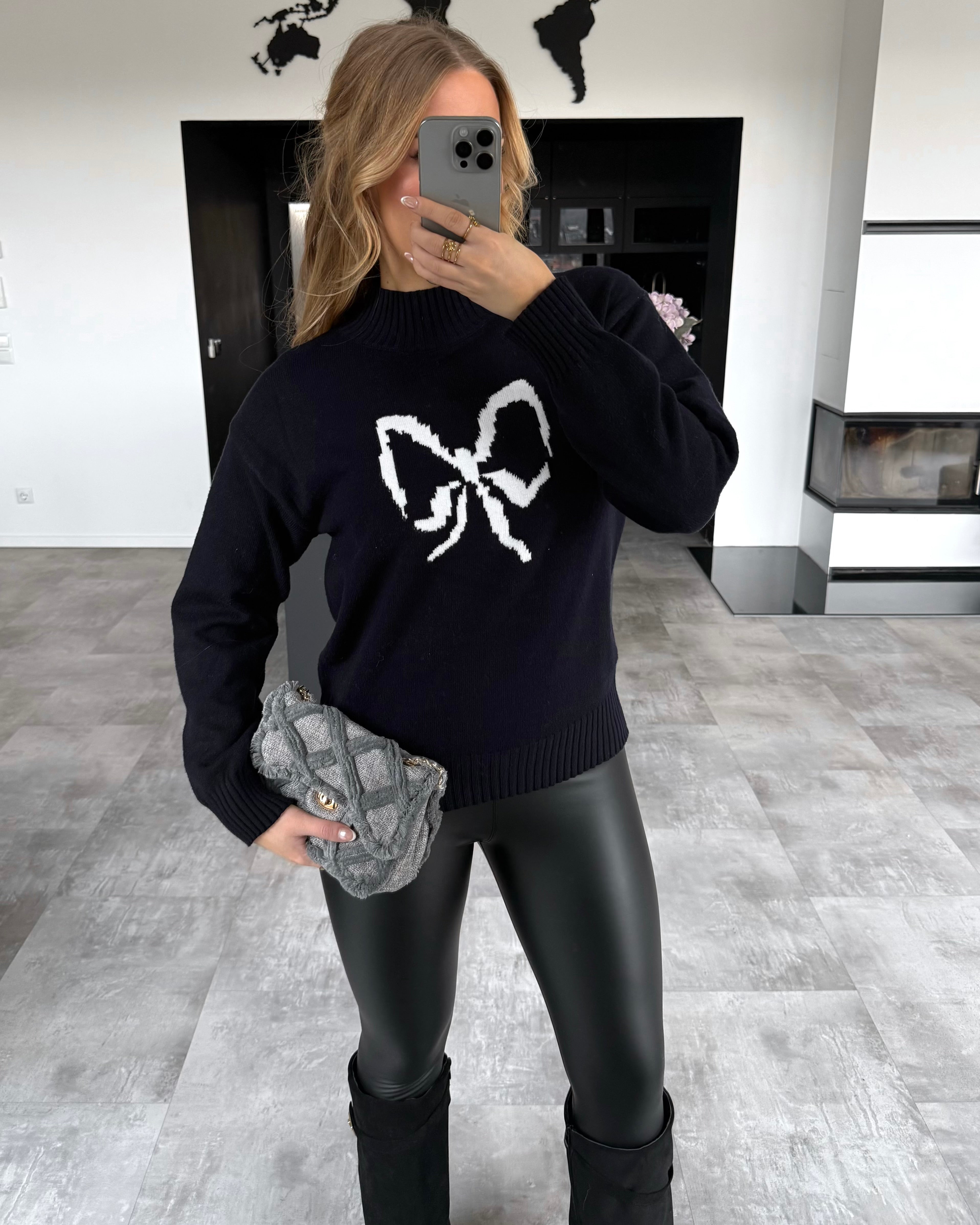 Pullover “Cute Bow” Navy