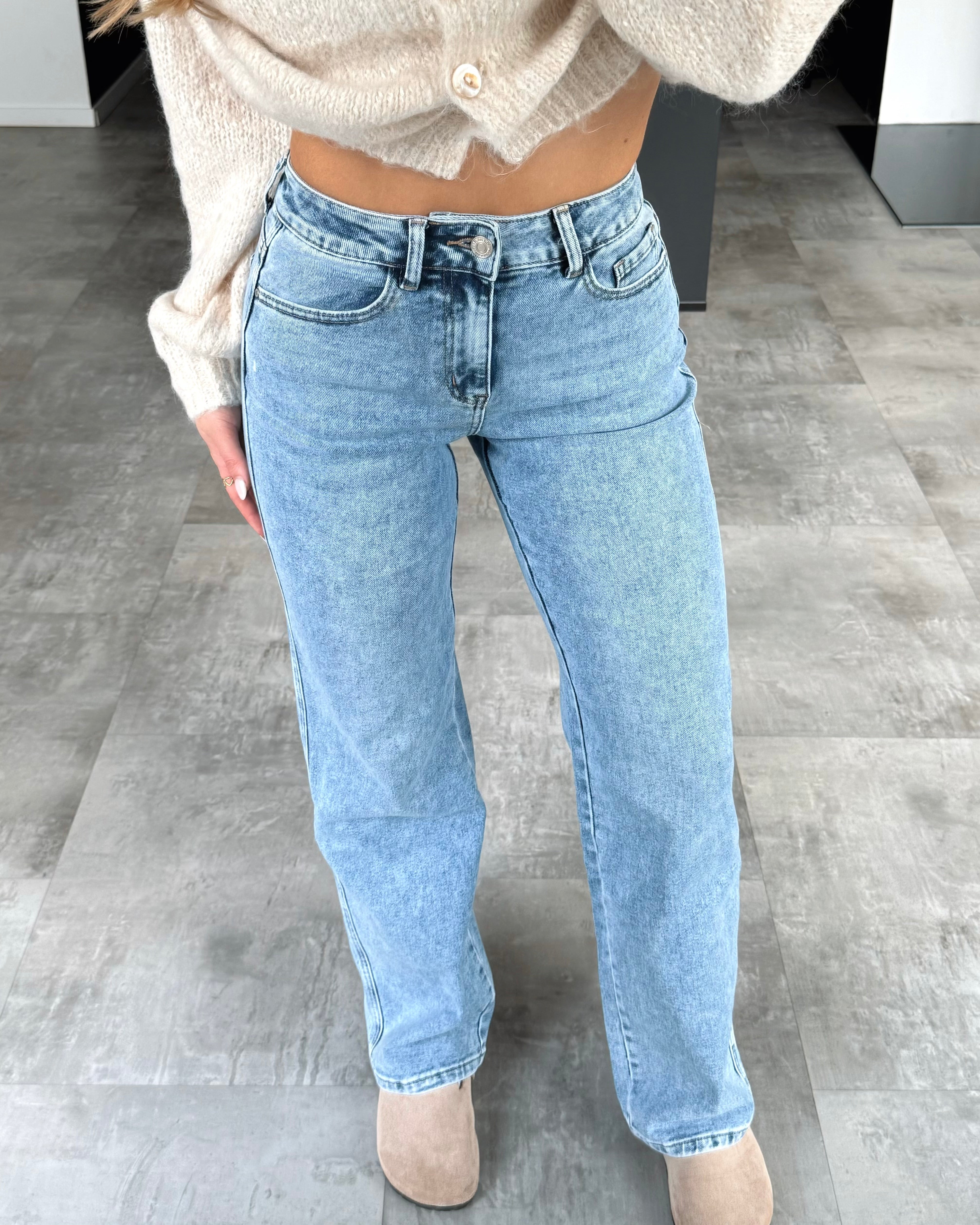 Wide Leg Jeans “Ashlyn“ Blau