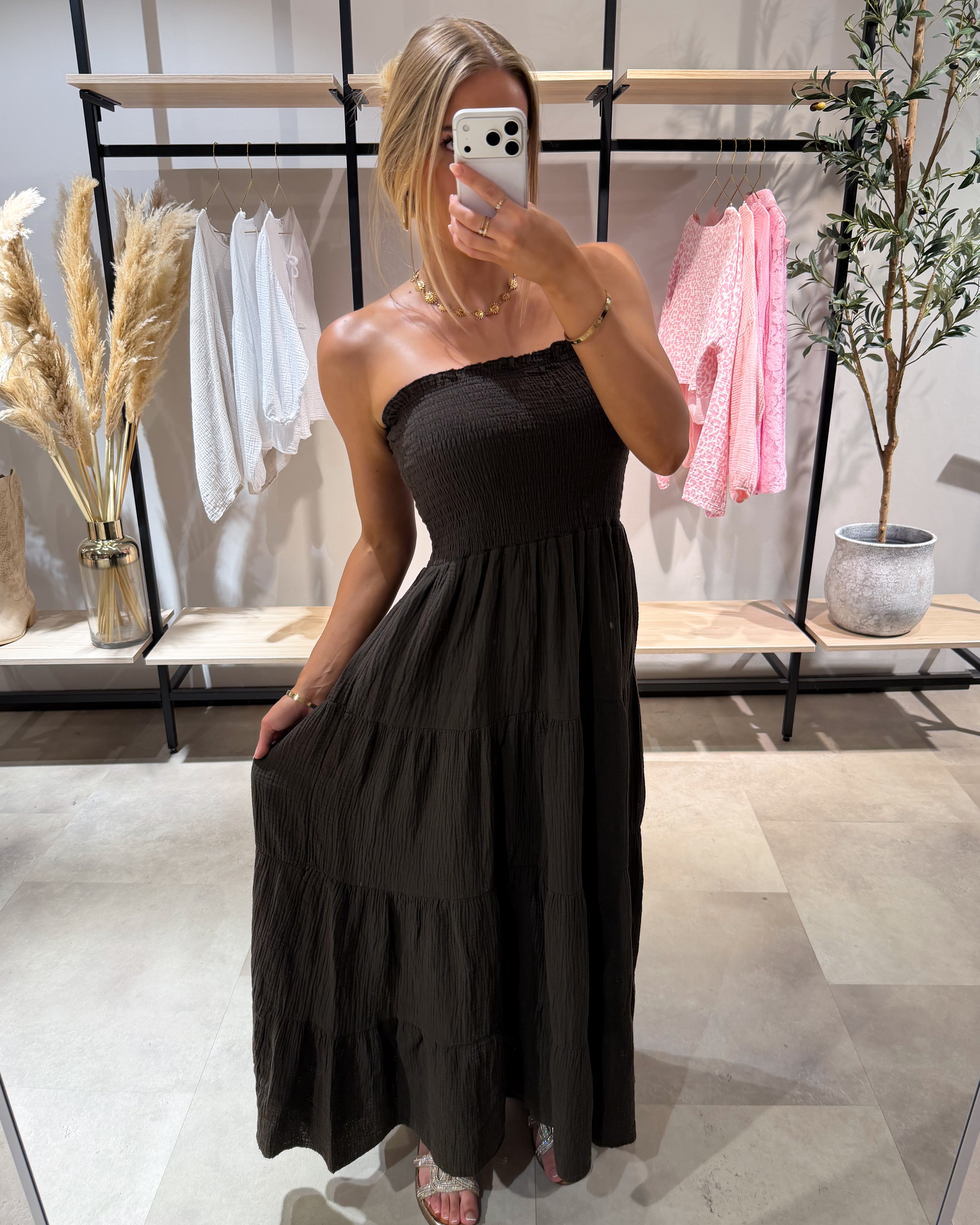 Musselin Bandeau Kleid “Salina“