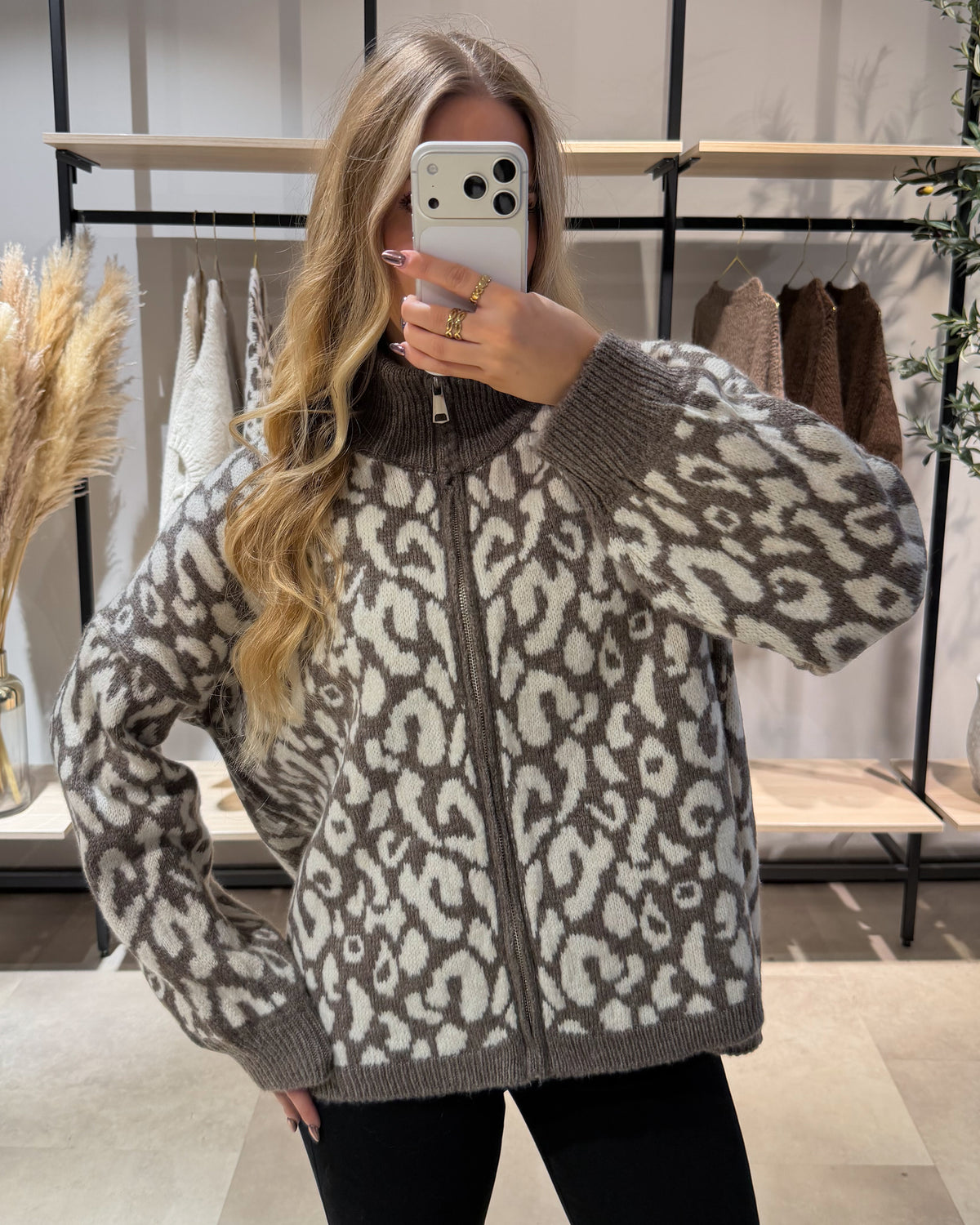 Zipper Strickjacke "Gia" Leo