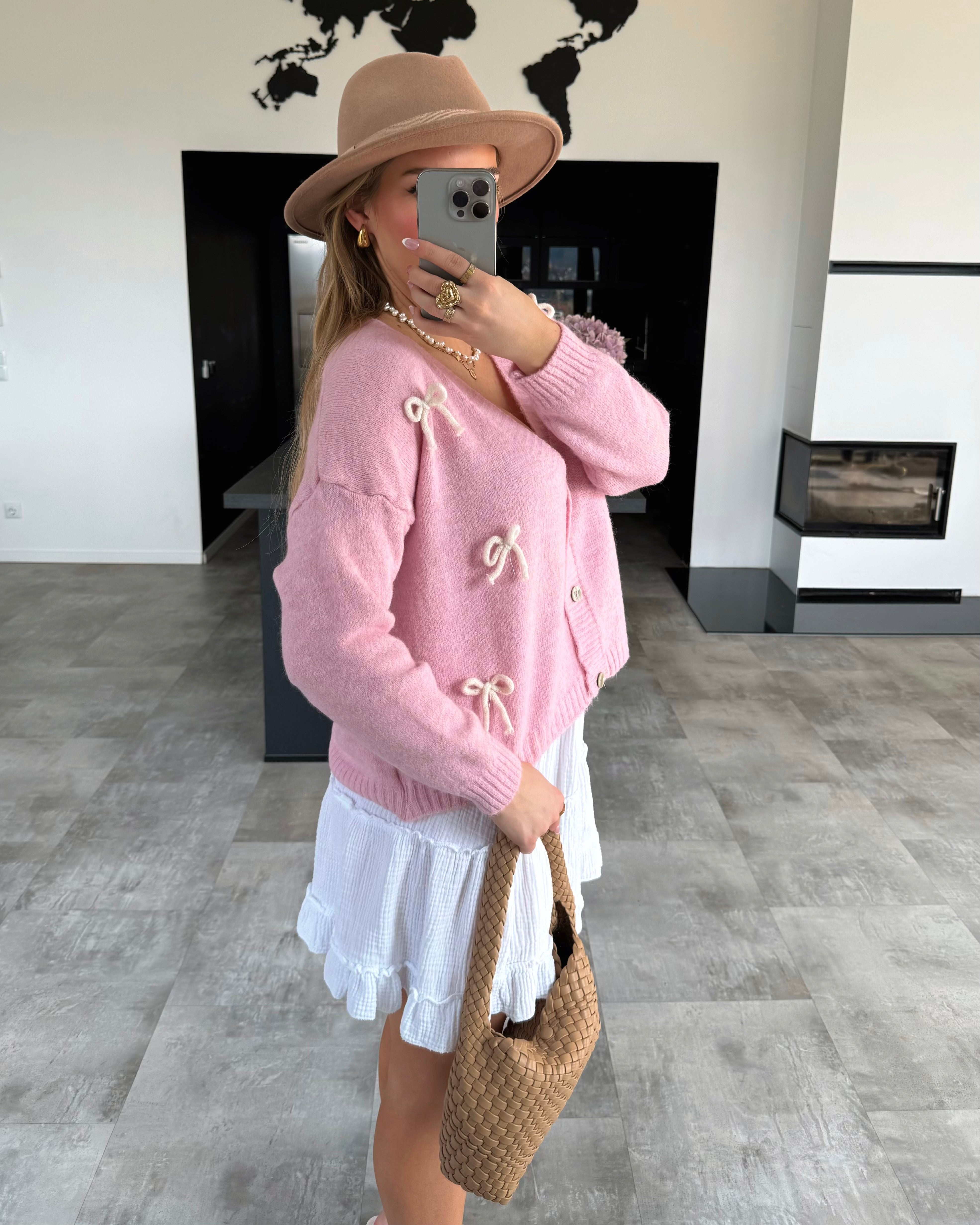 Cardigan "Cute Bows" Rosa