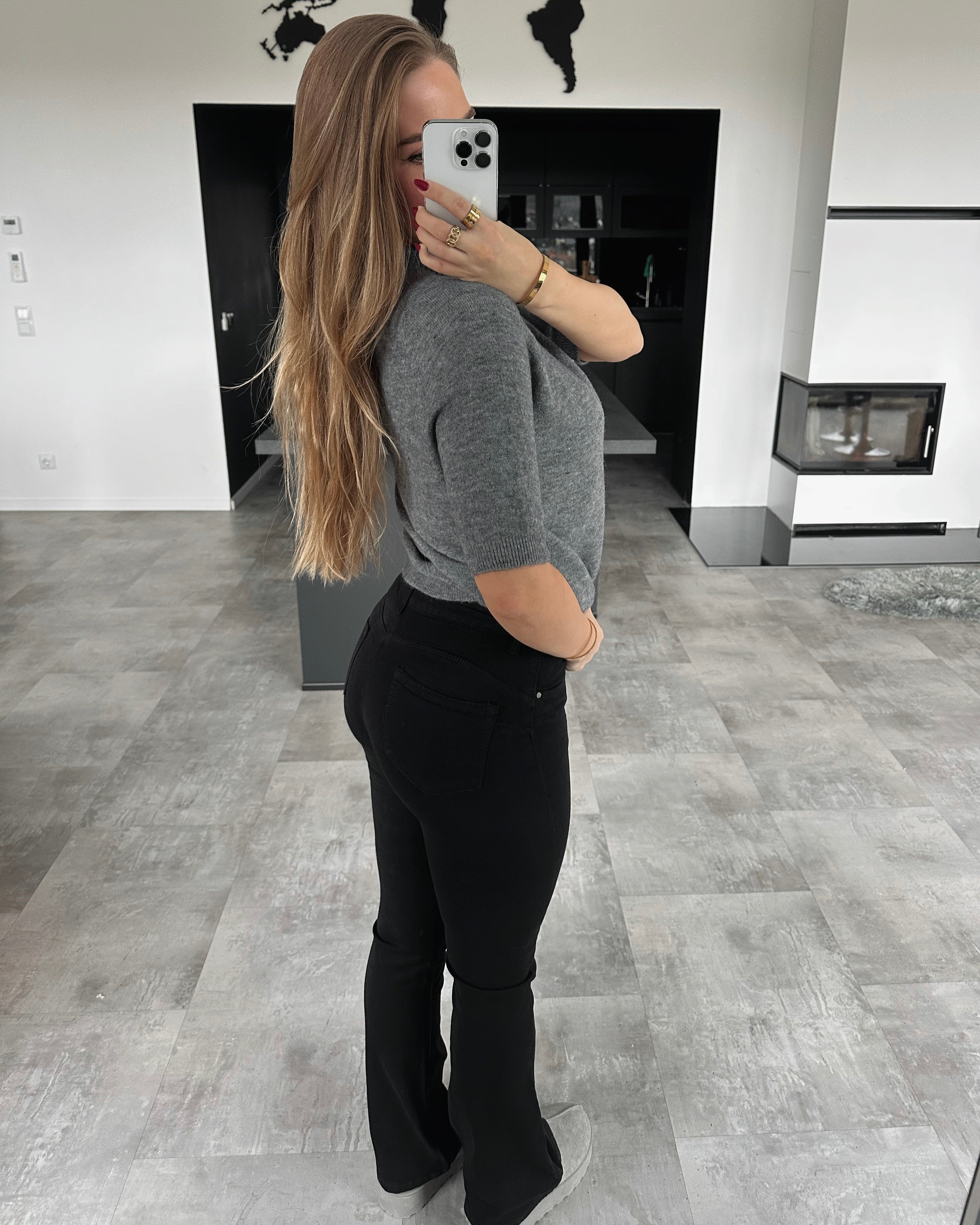 Jeans „Darla“ mit Push Up Effekt Schwarz