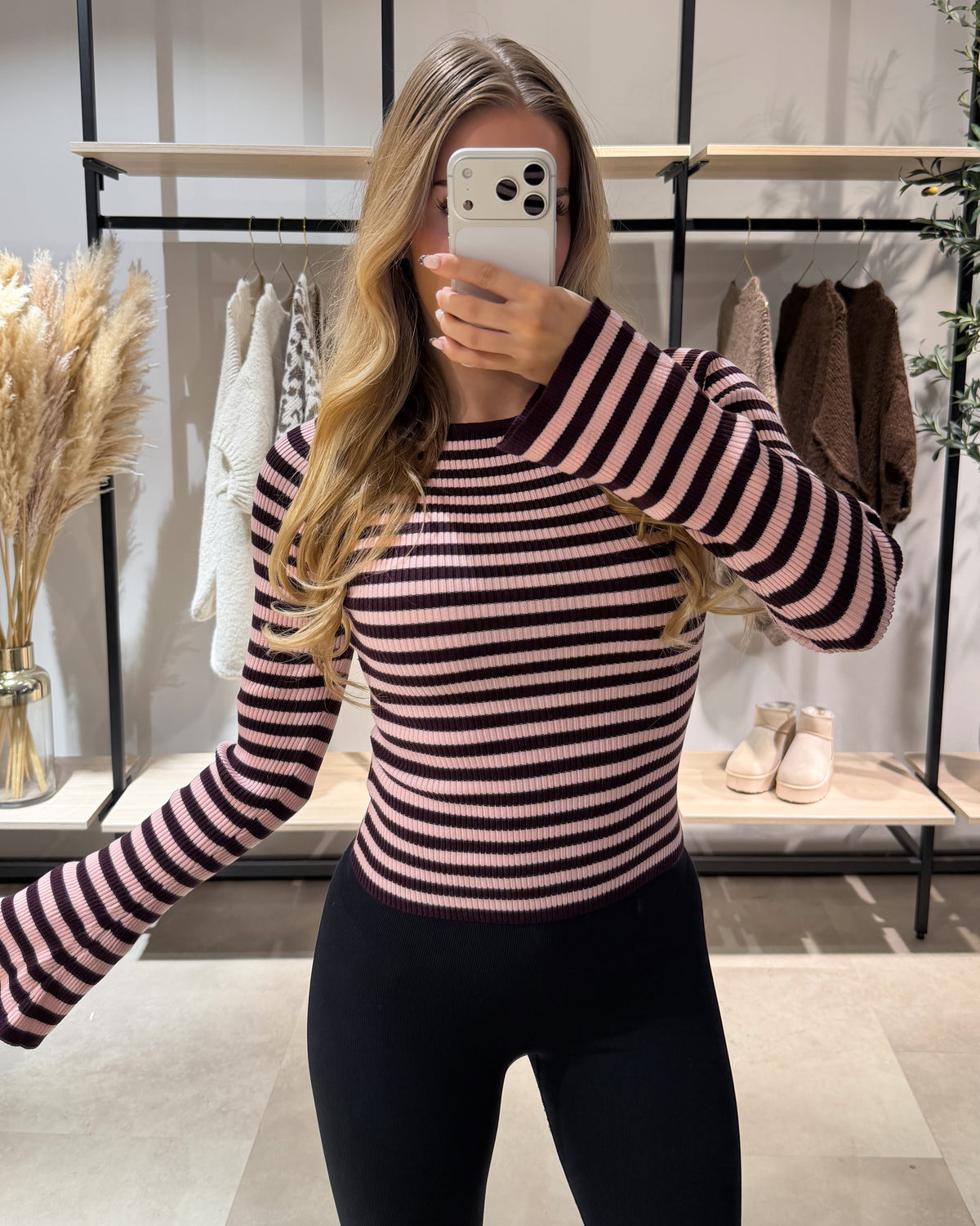 Long Sleeve "Cherry" Gestreift