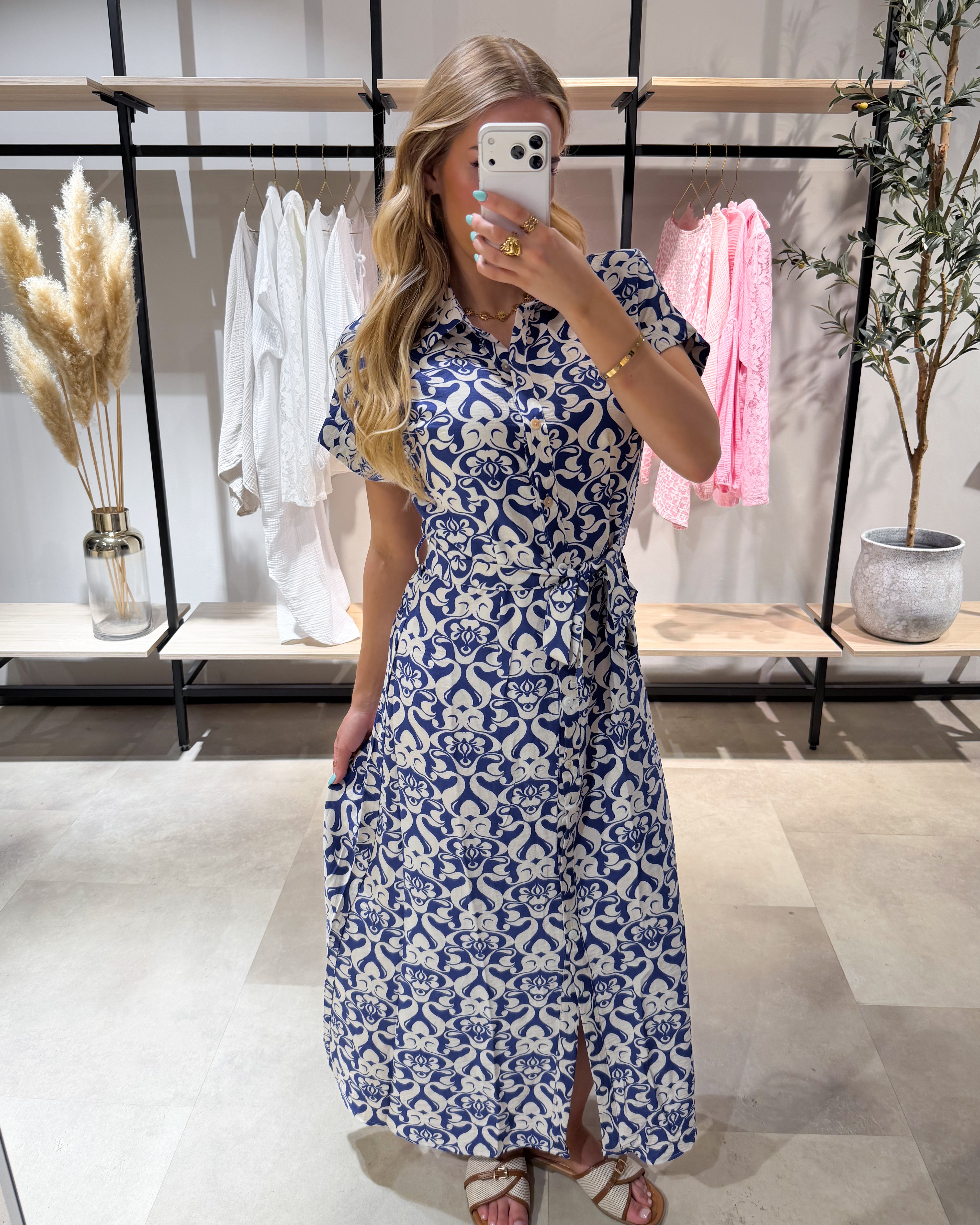 Maxikleid “Jasmina“ Floral Blau