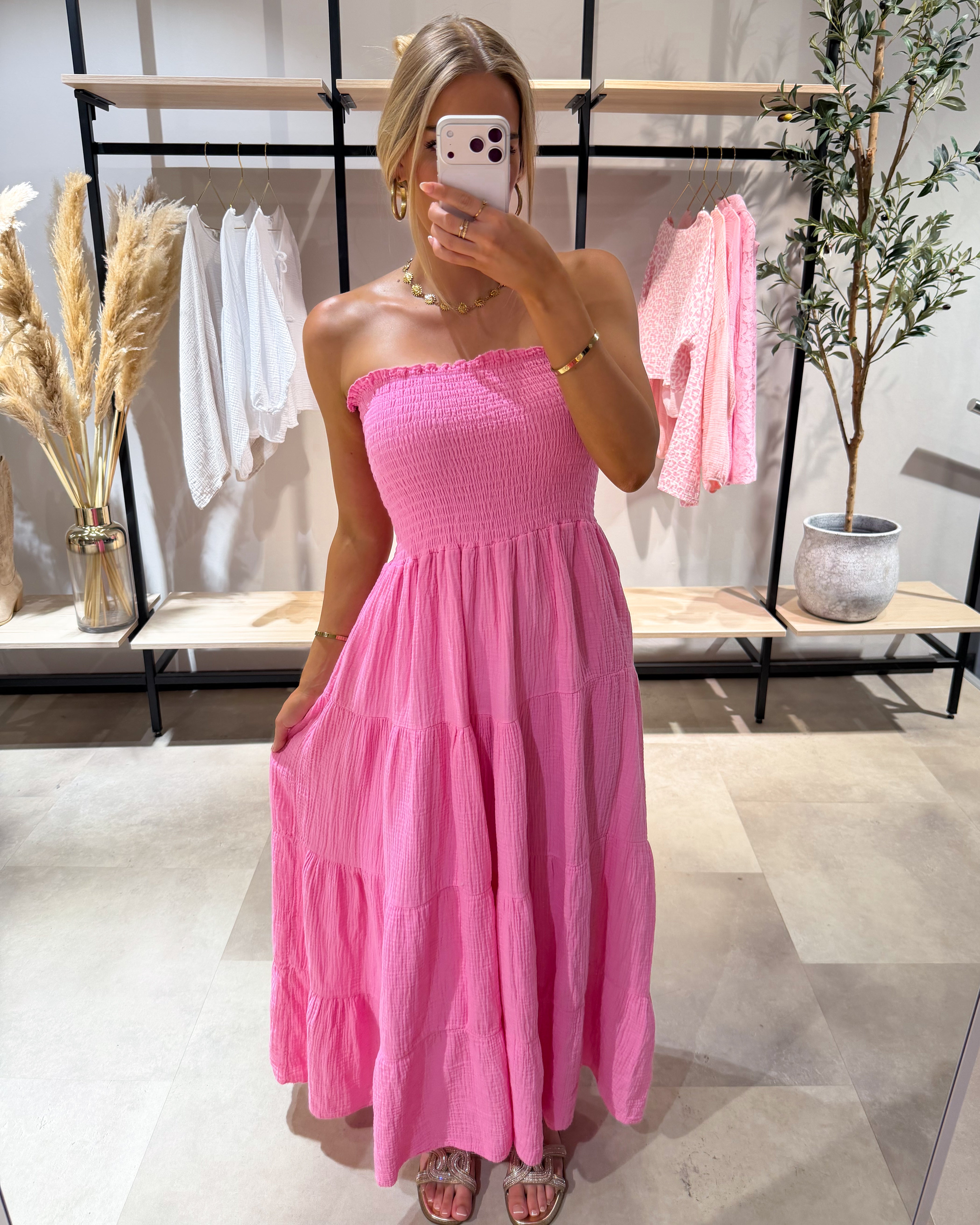 Musselin Bandeau Kleid “Salina“