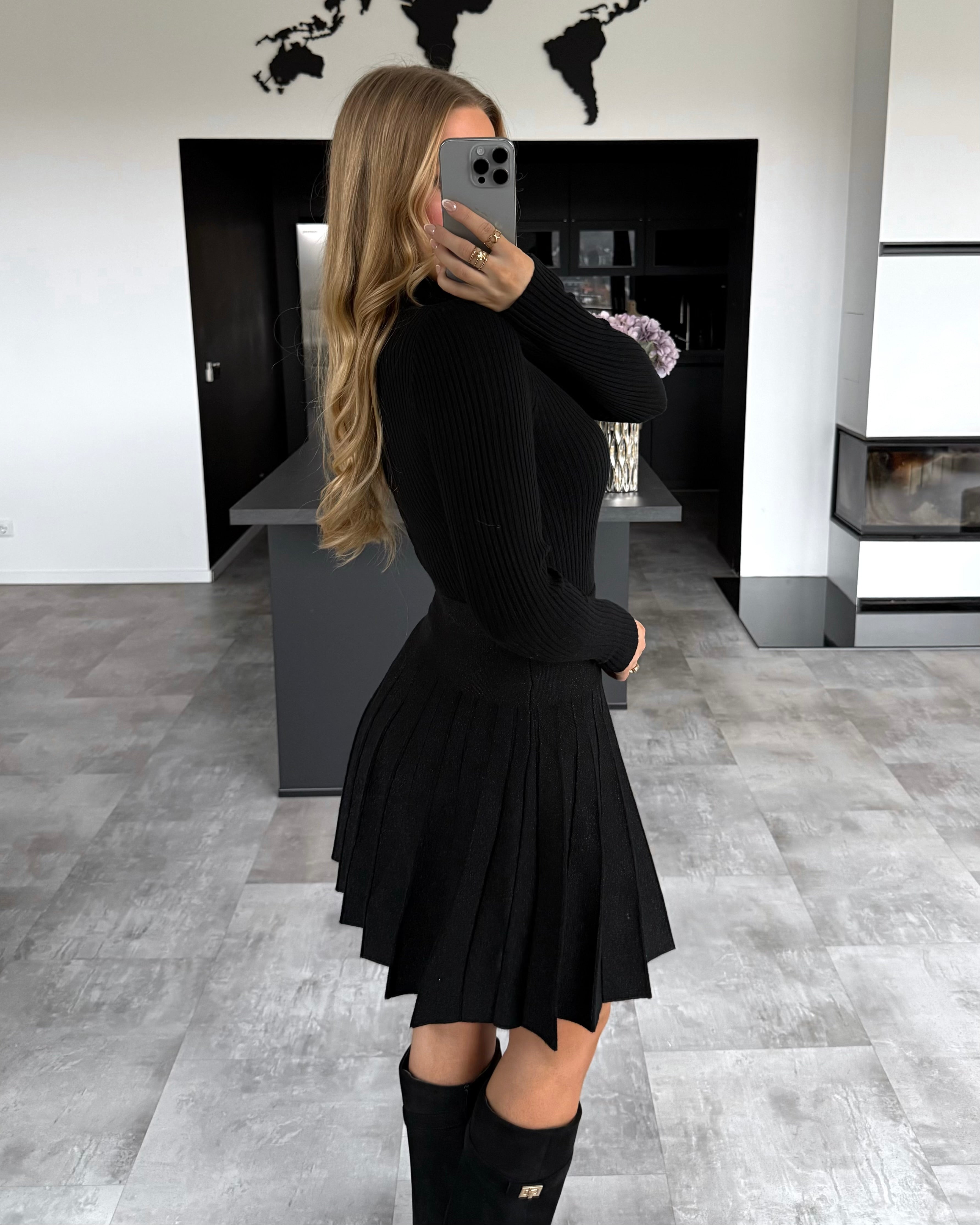 Glitzer-Rock "Gloria” Schwarz