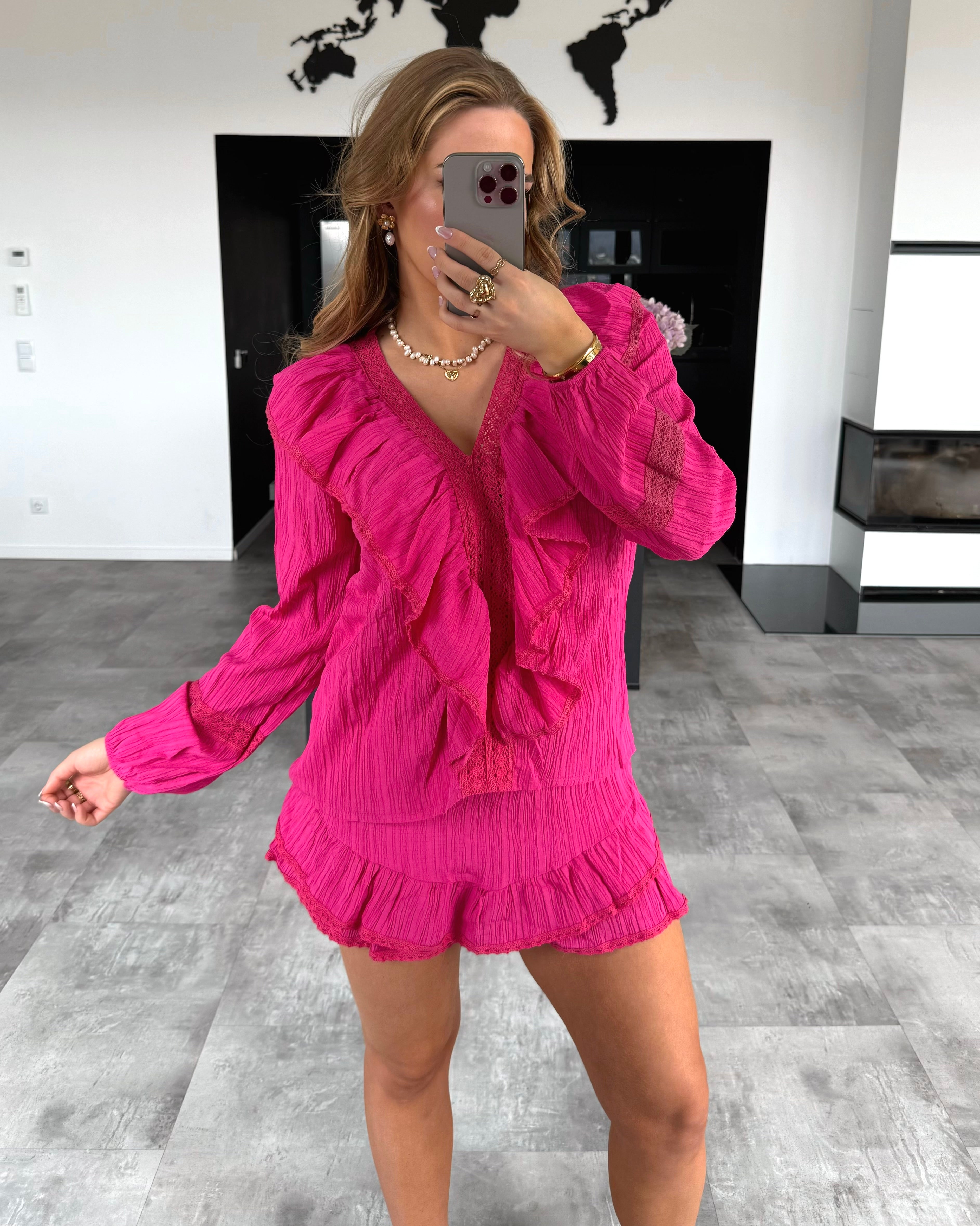 BWARE Plissee Zweiteiler „Cabo“ Pink #101