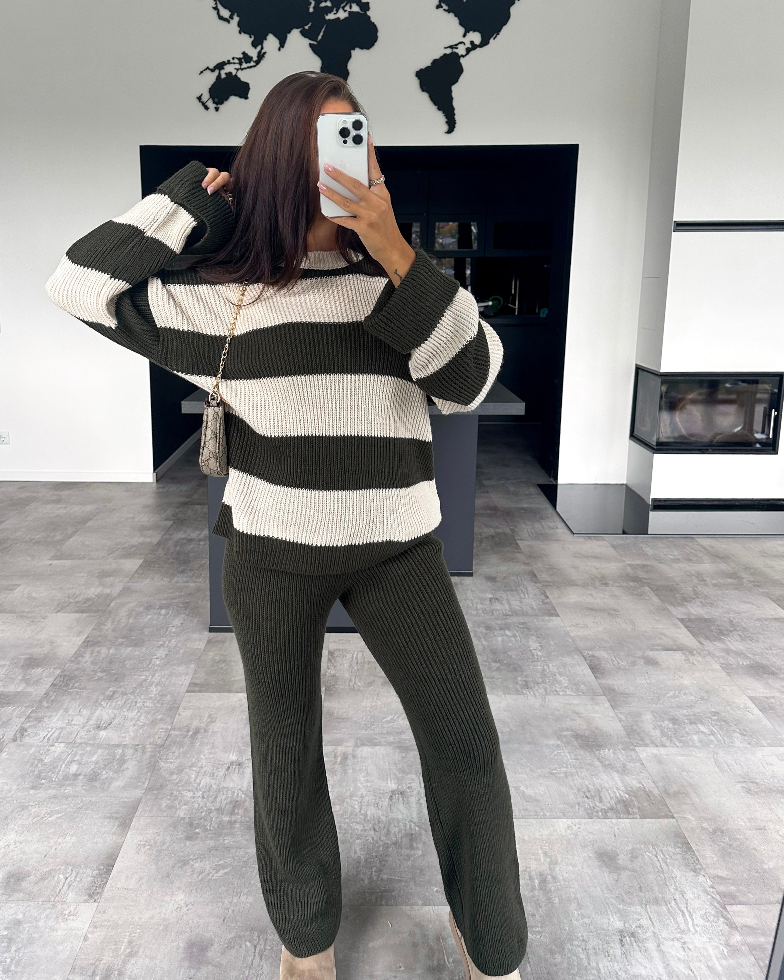 Strickset „Louisa“ Khaki