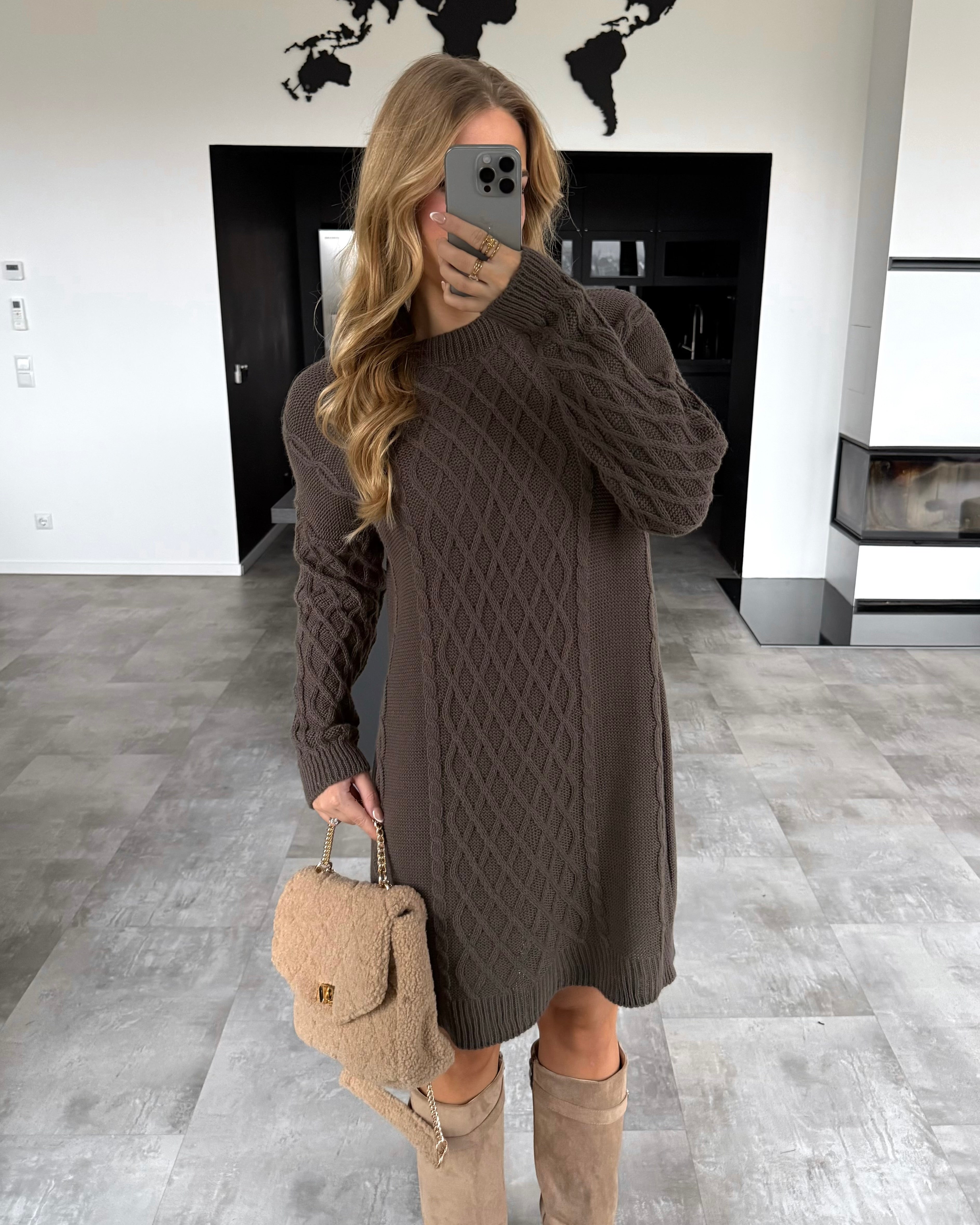 Strickkleid “Eden” Braun