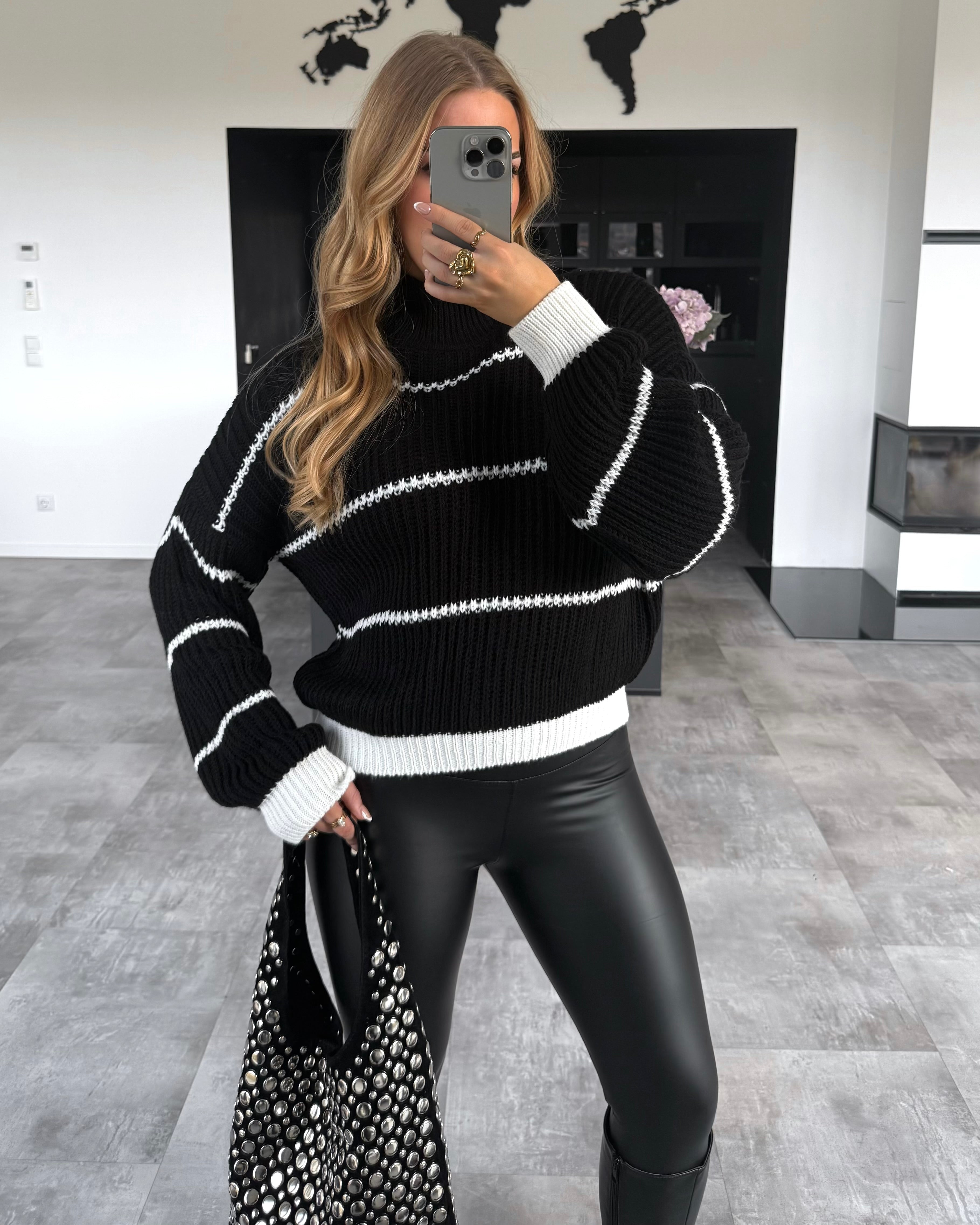 Pullover "Shirley" Schwarz-Weiß