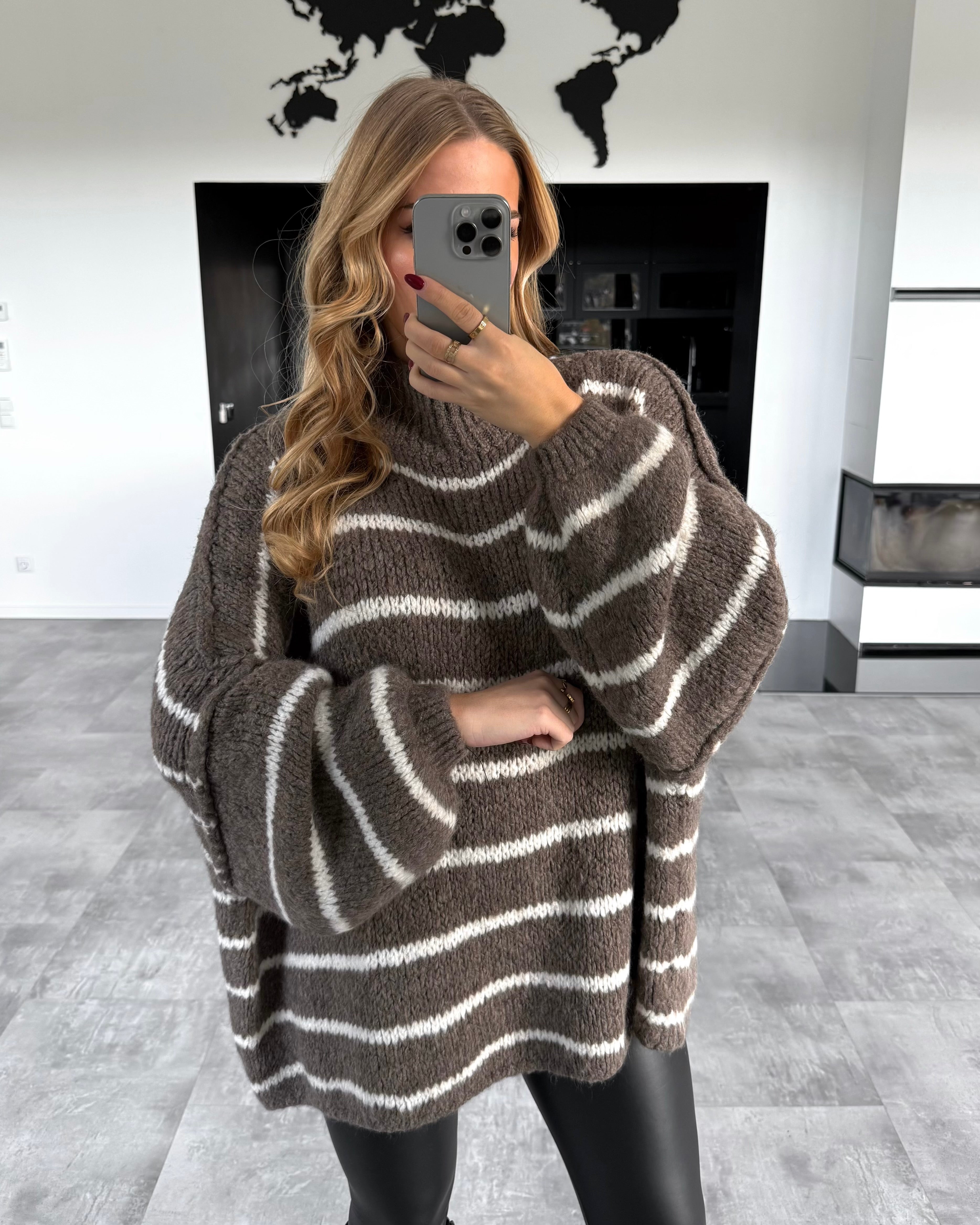 Pullover “May” Braun-Weiß