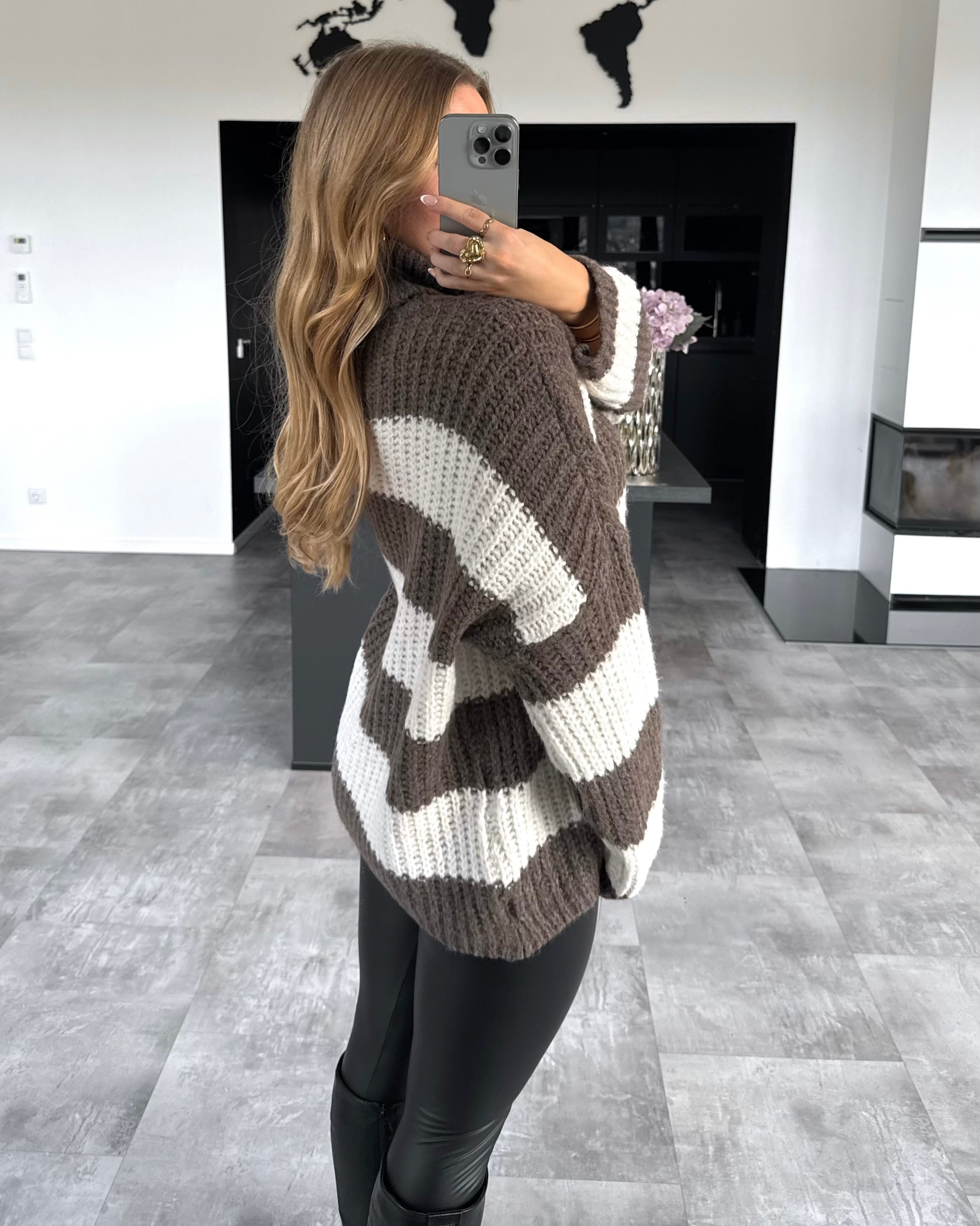 Pullover “Vivia“ Braun-Ecru