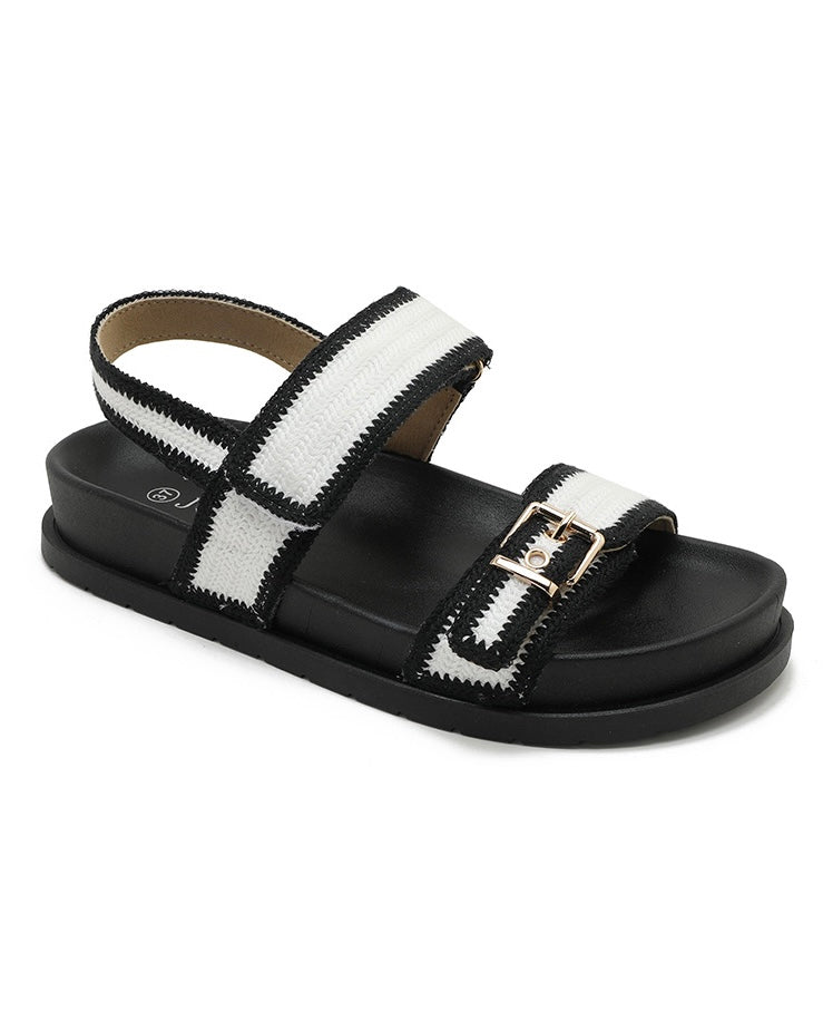 Sandalette "Faye" Weiß-Schwarz