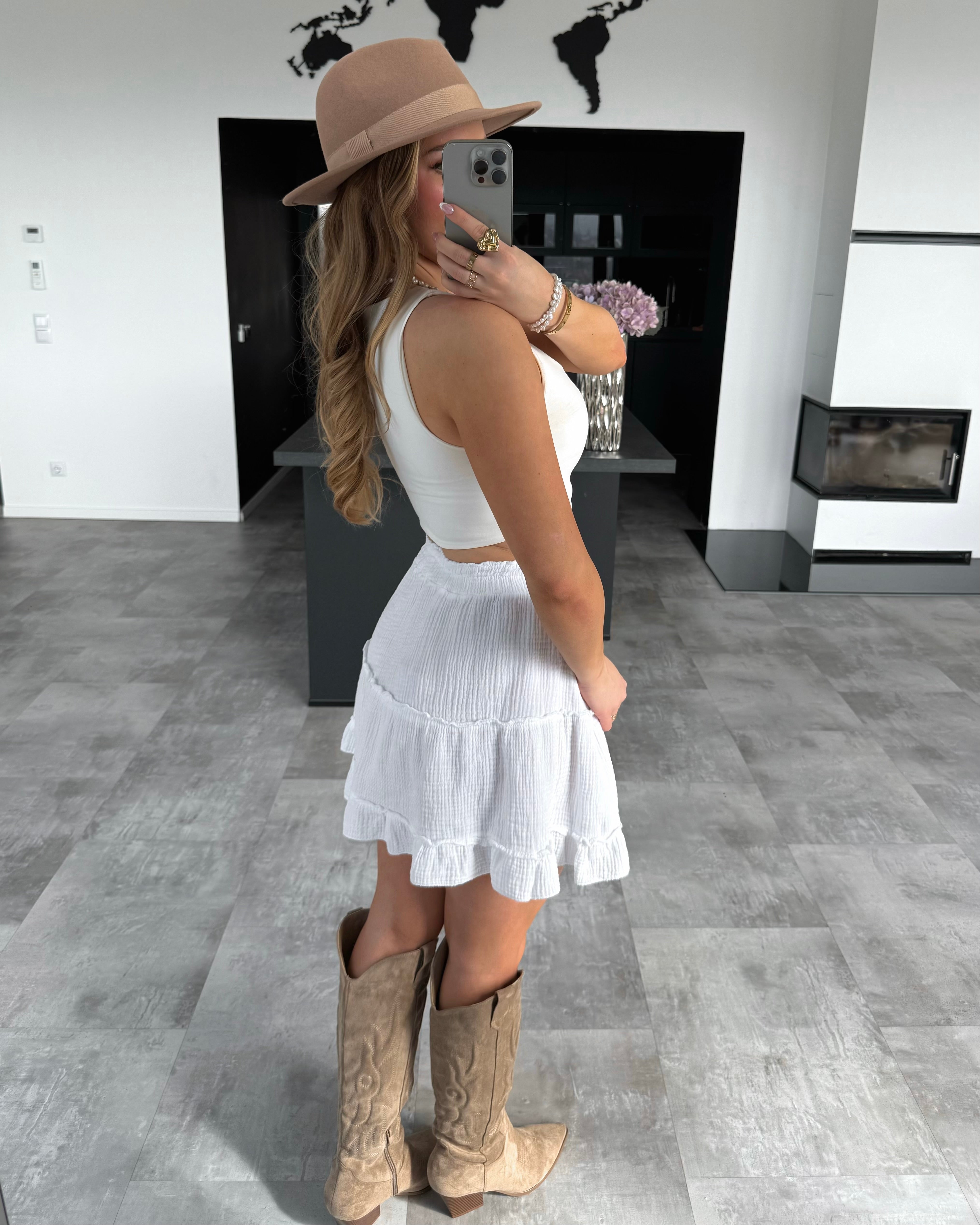 Musselin Rock „Sidney“ Weiß