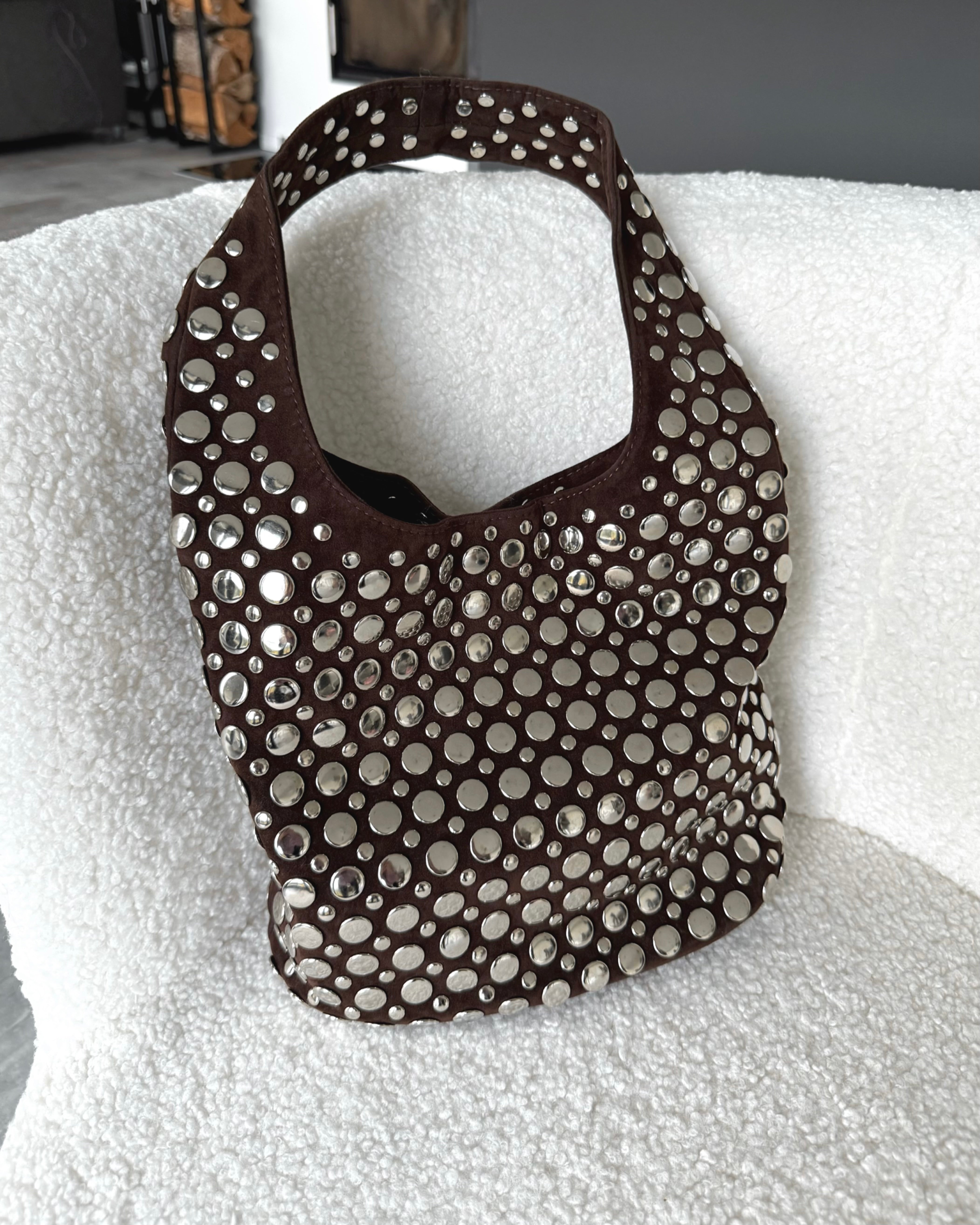 Tasche “Donna” Chocolate mit Nieten