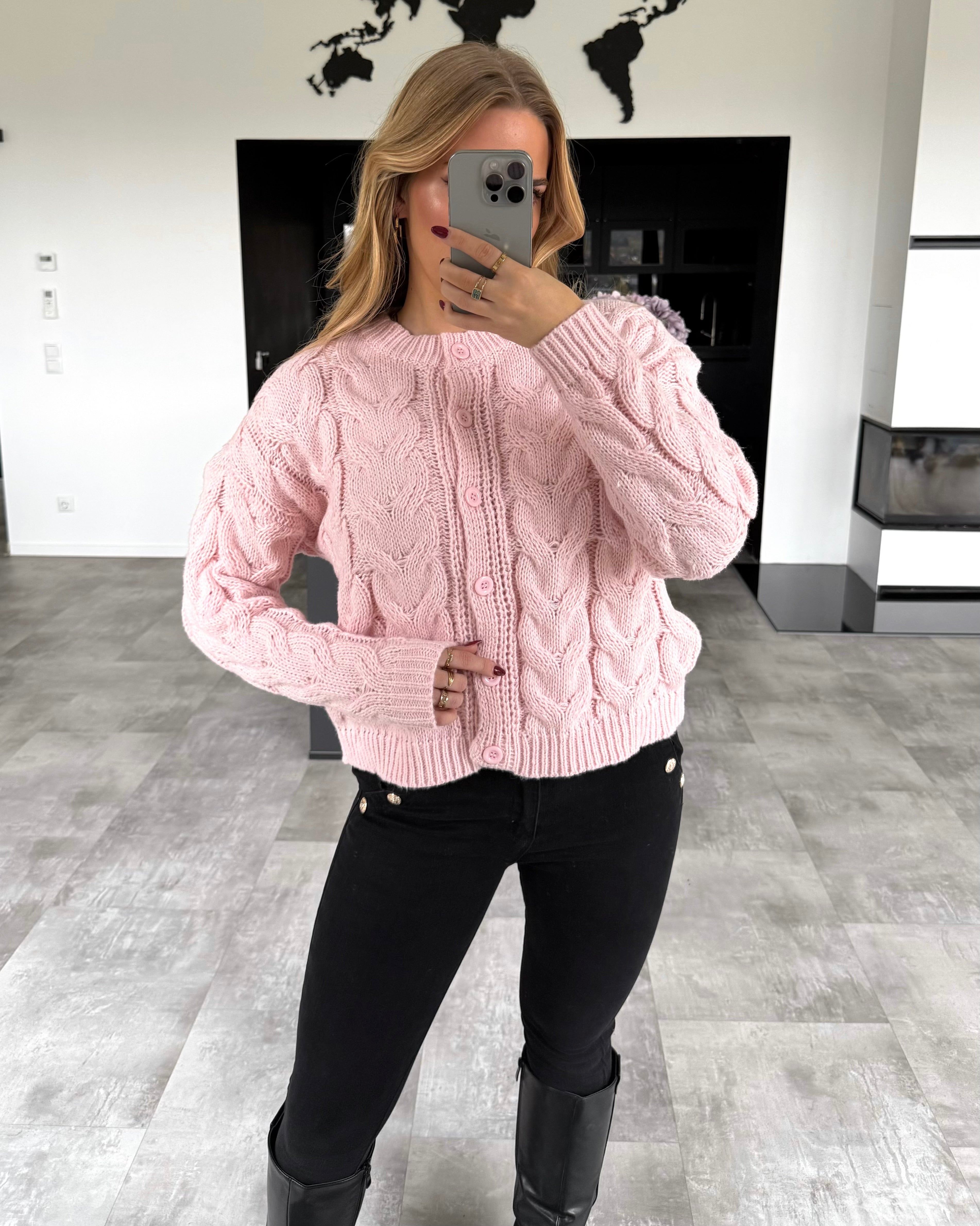 Cardigan "Rosalie" Rosa