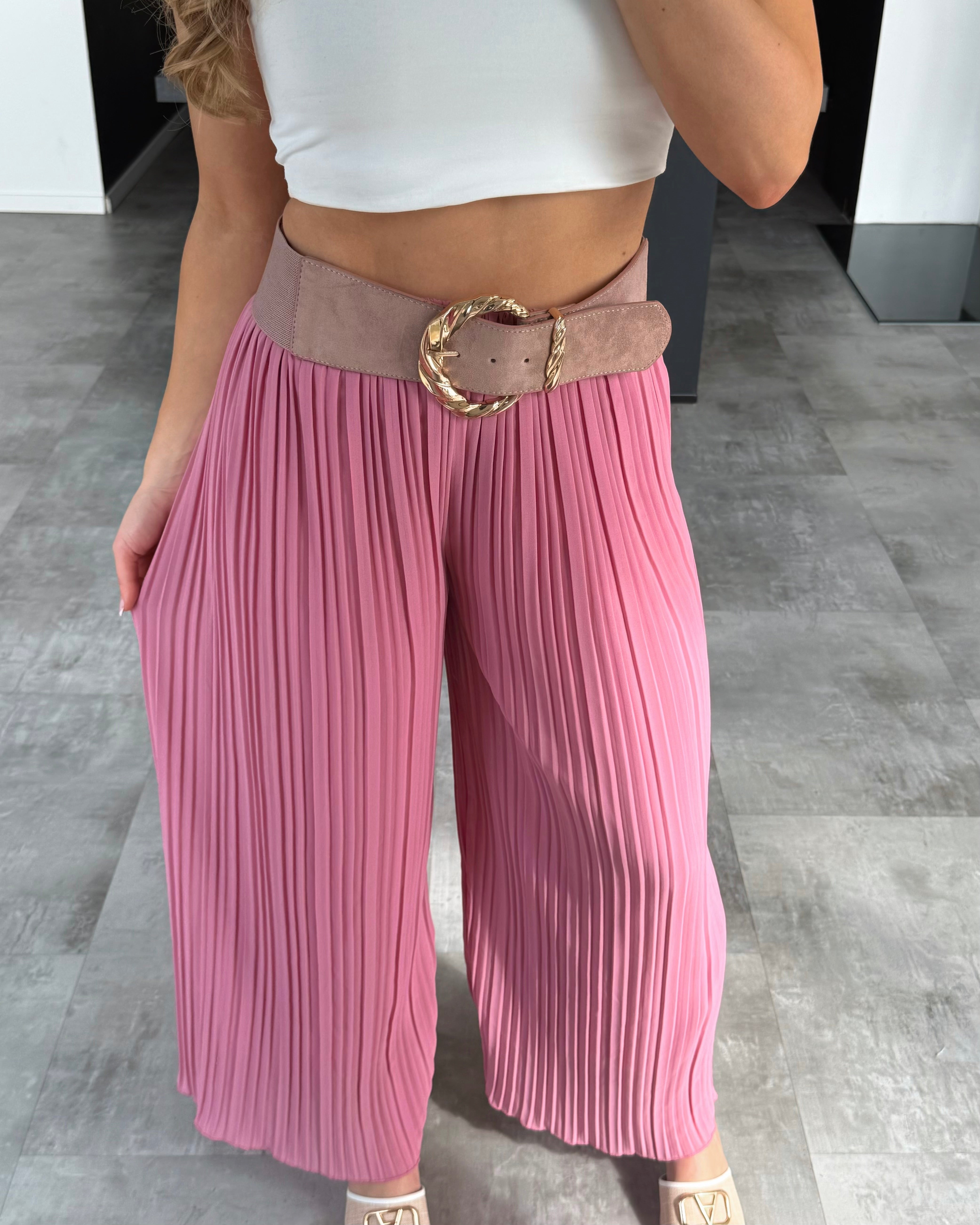 Plissierte Hose "Mala“ Rosa