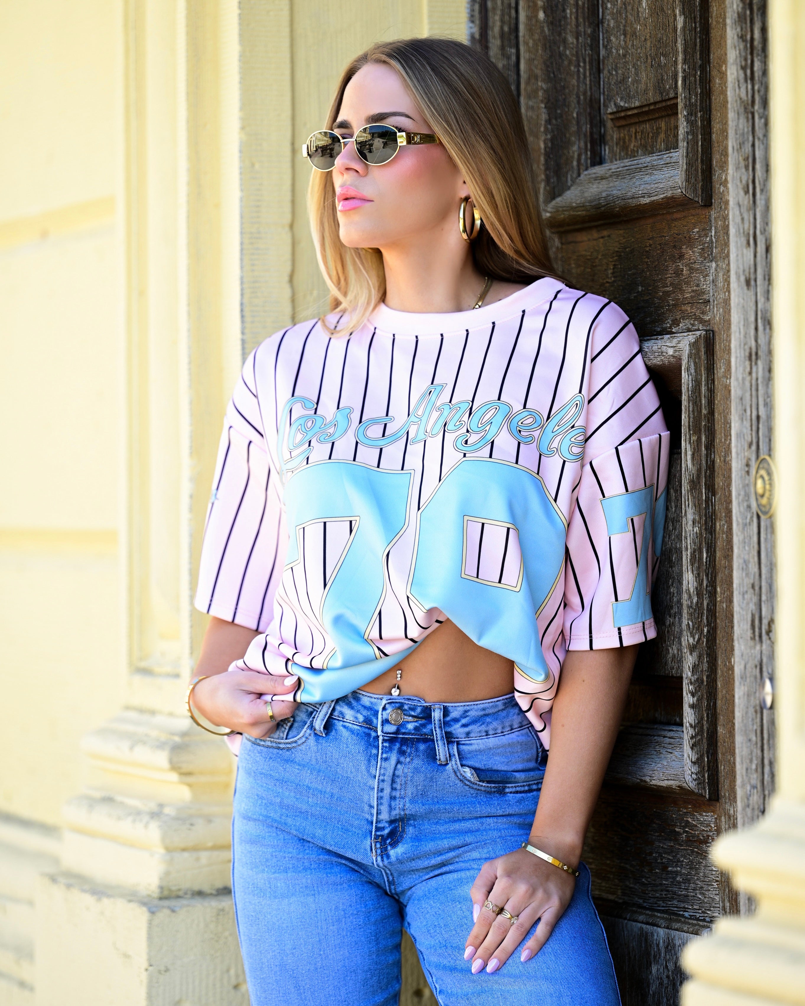 T-Shirt "LA" Rosa