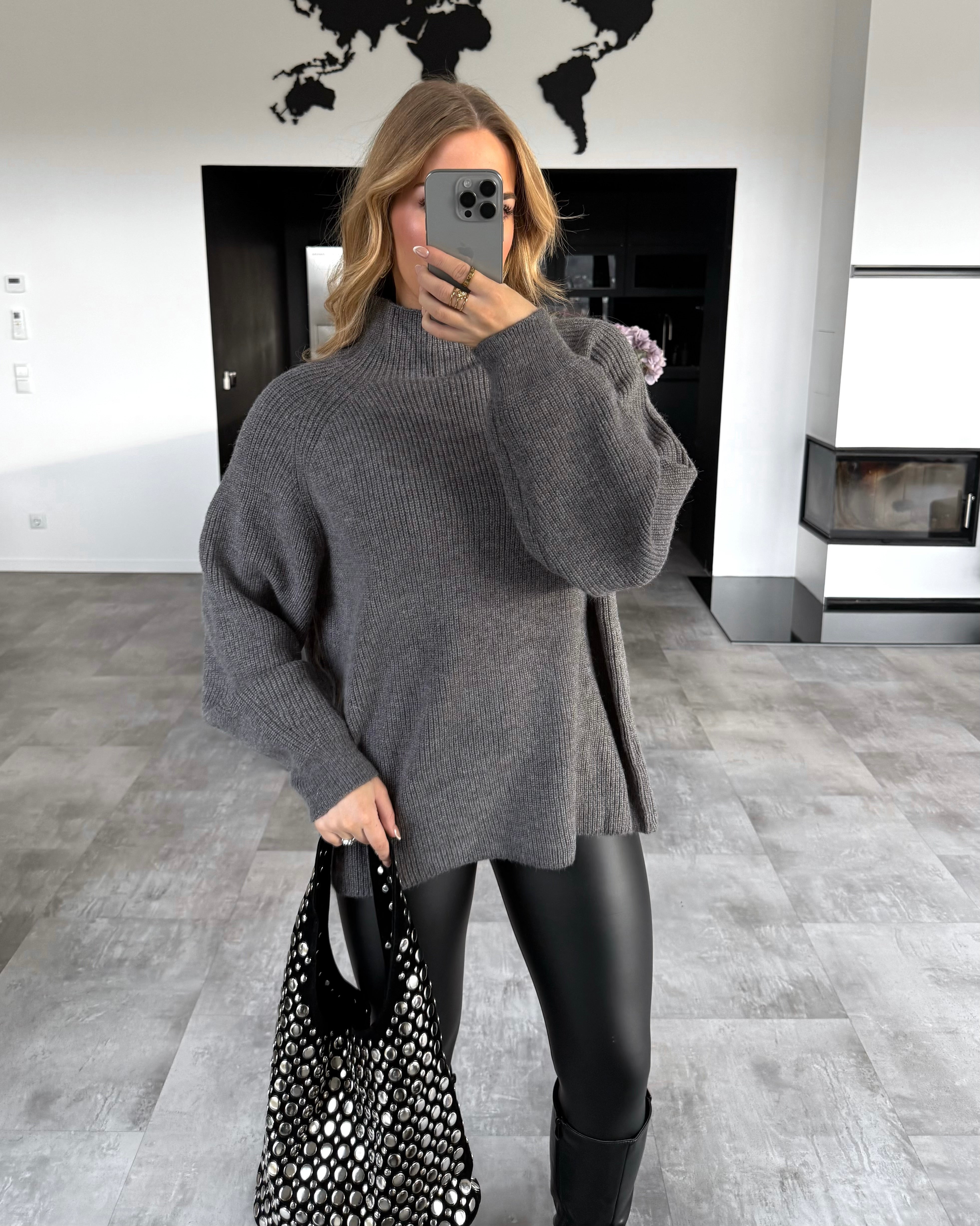 Strickpullover “Nori” Grau