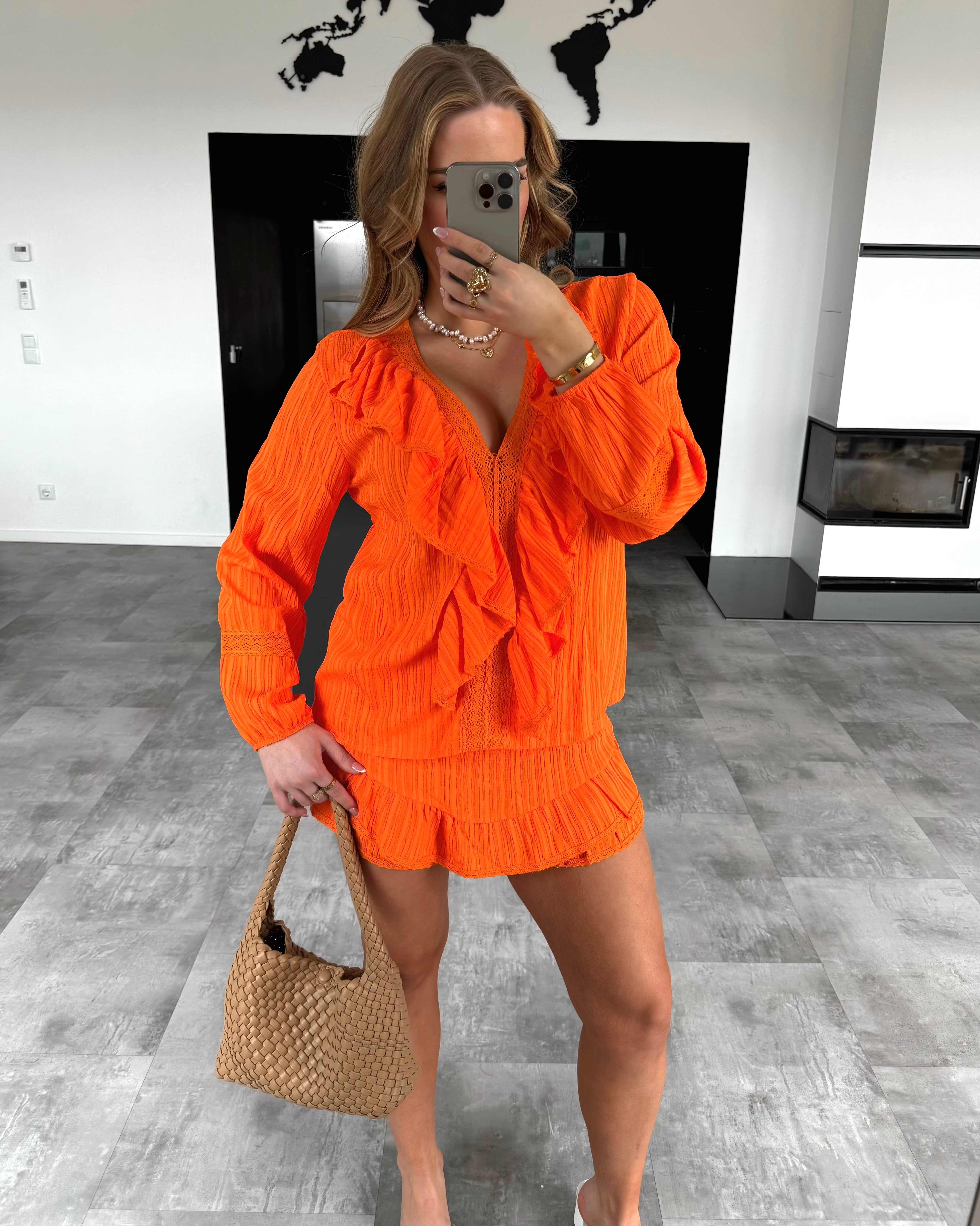 Plissee Zweiteiler „Cabo“ Orange