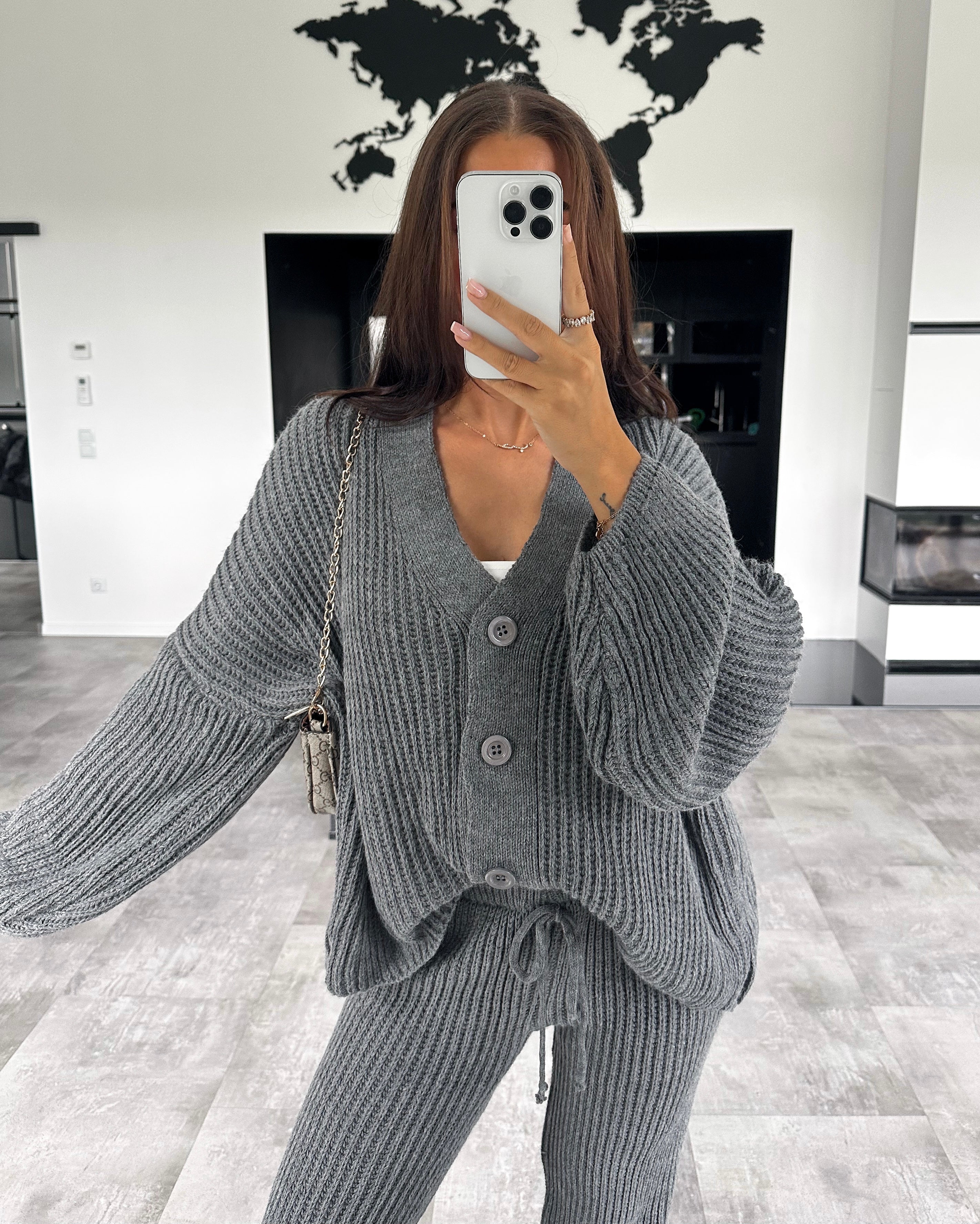 Strickset „Layana“ Dunkelgrau