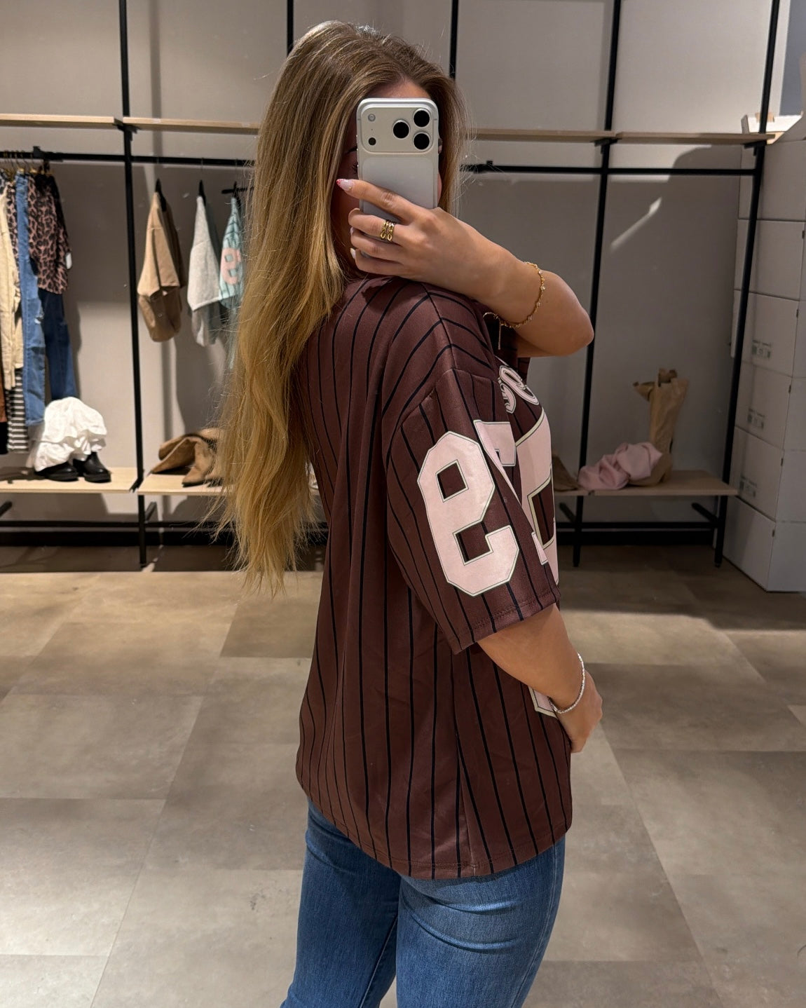 T-Shirt "LA" Chocolate-Rosa