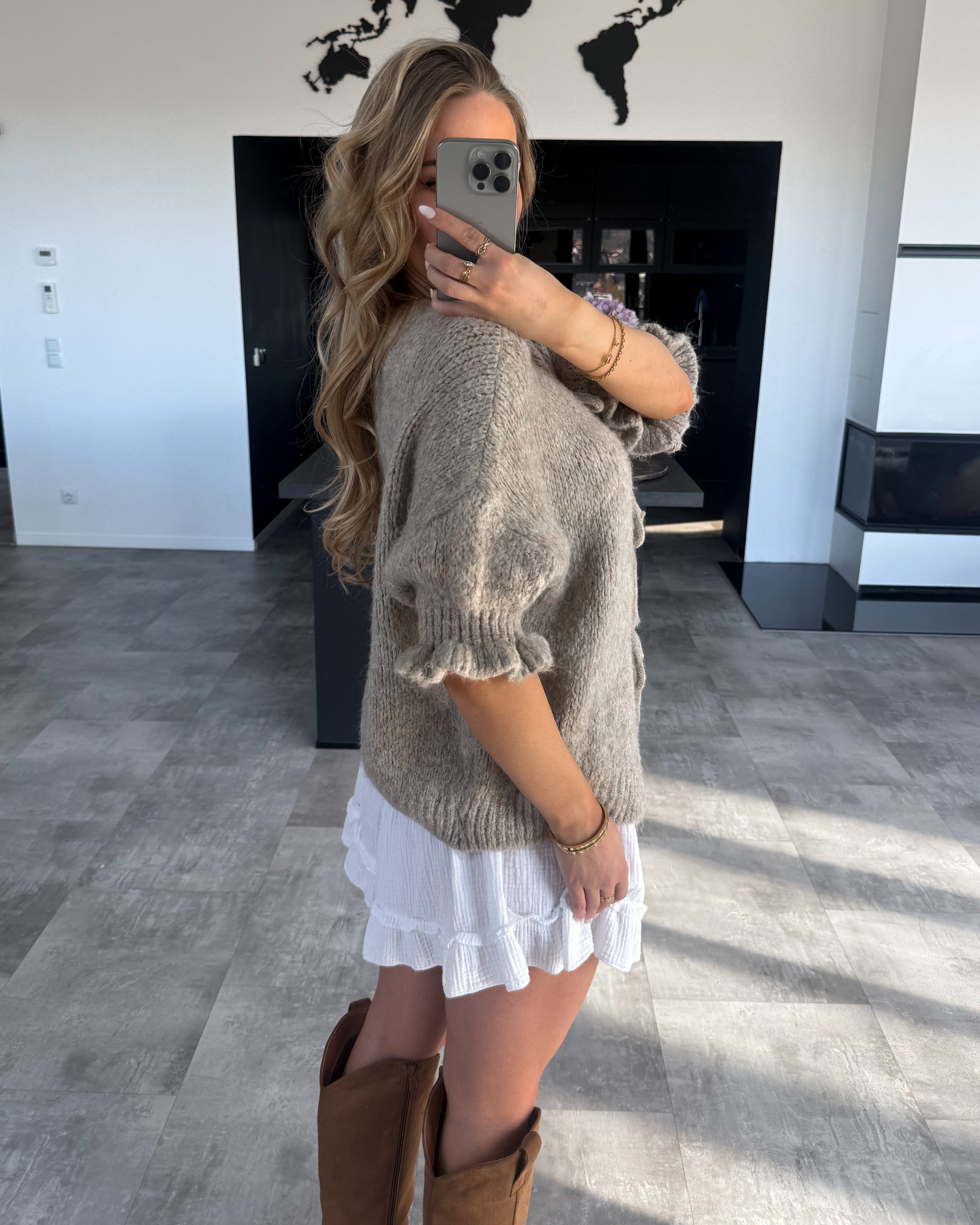 Knoten-Cardigan "Maddy" Beige