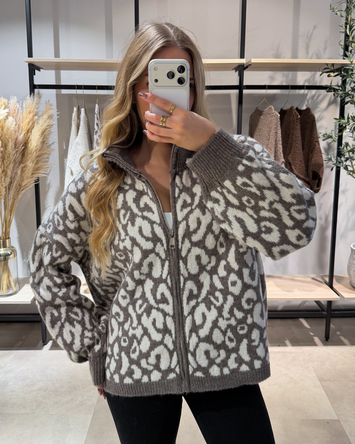 Zipper Strickjacke "Gia" Leo