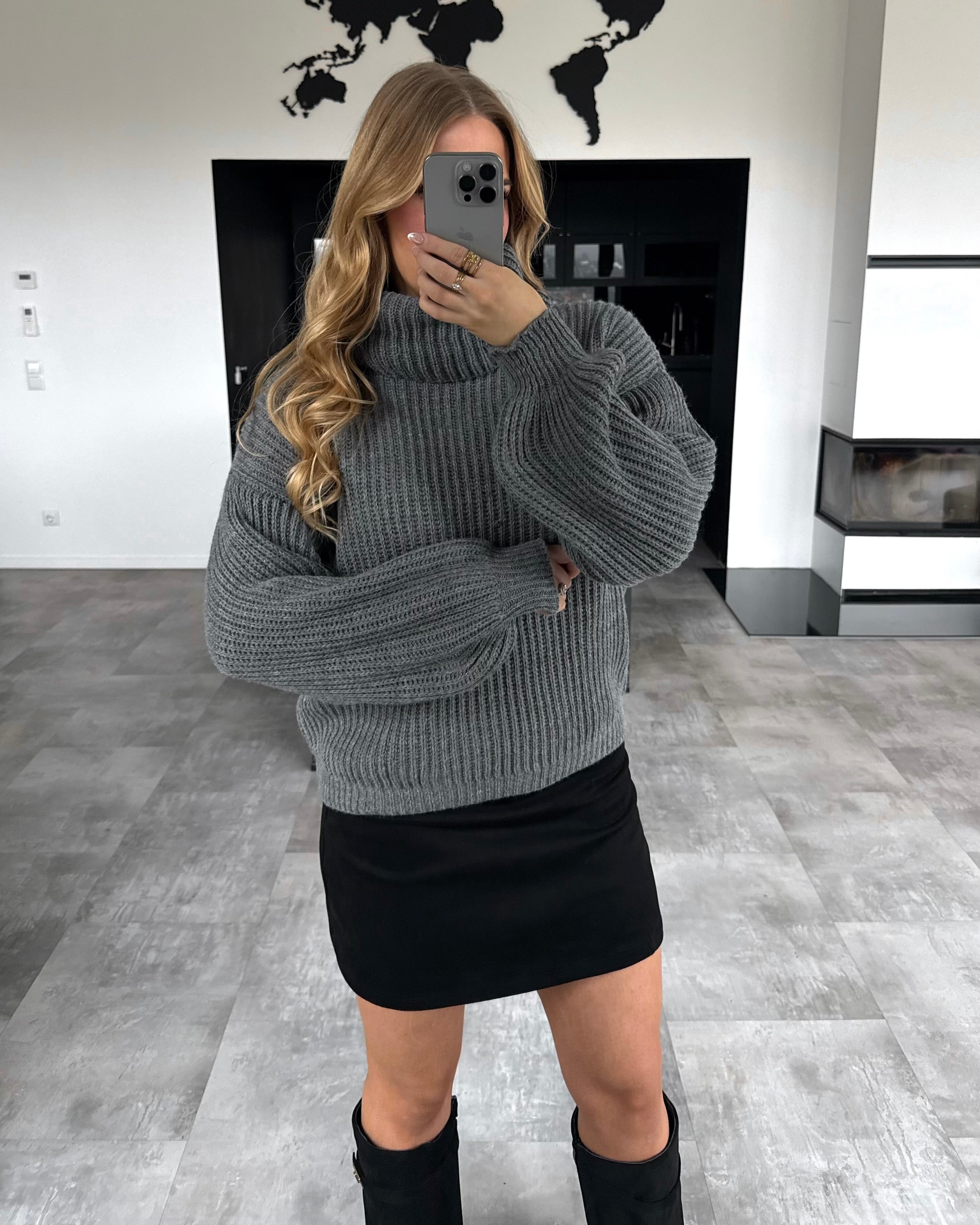 Strickpullover "Elva” Grau