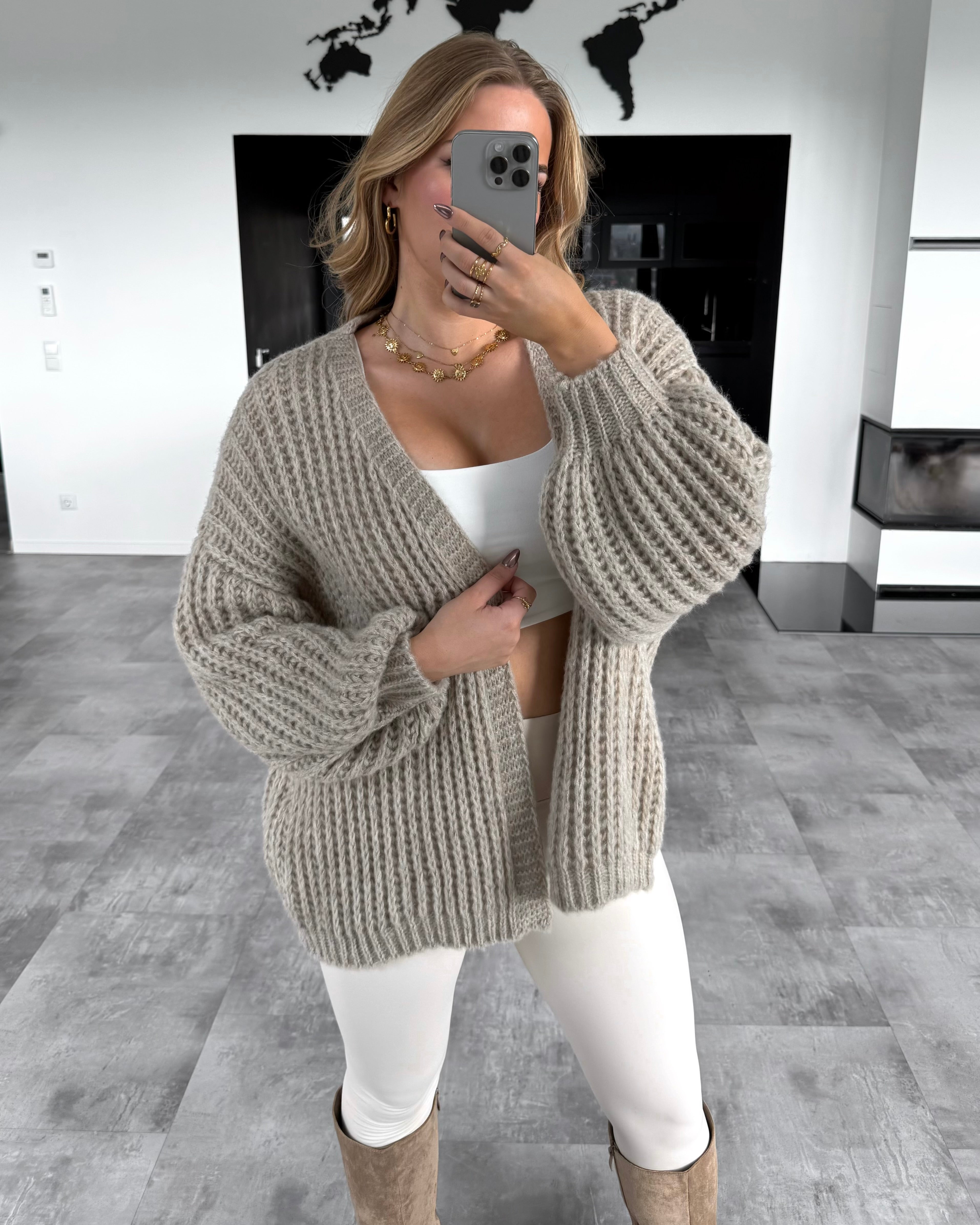 Cardigan "Cosima" Taupe