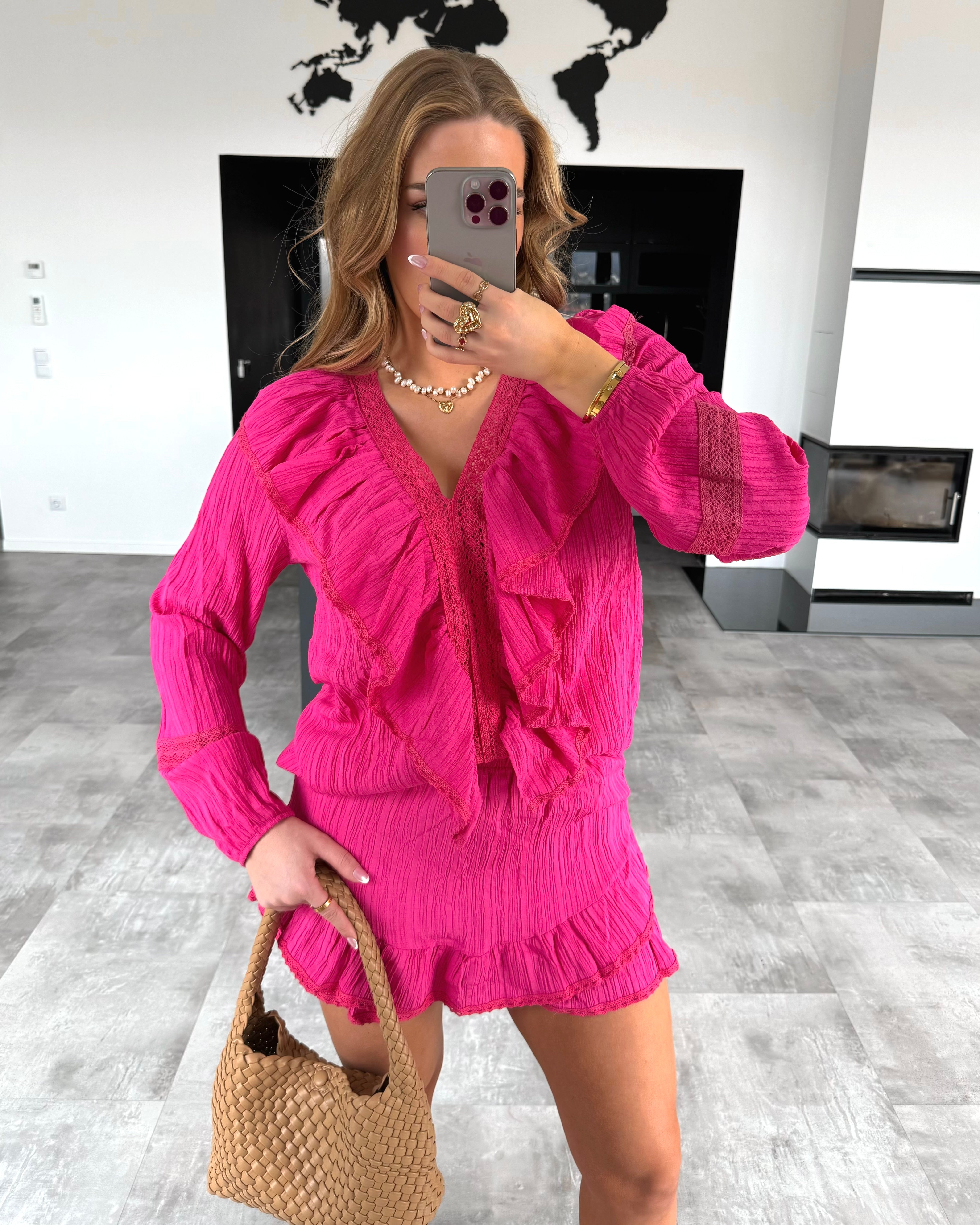 BWARE Plissee Zweiteiler „Cabo“ Pink #101