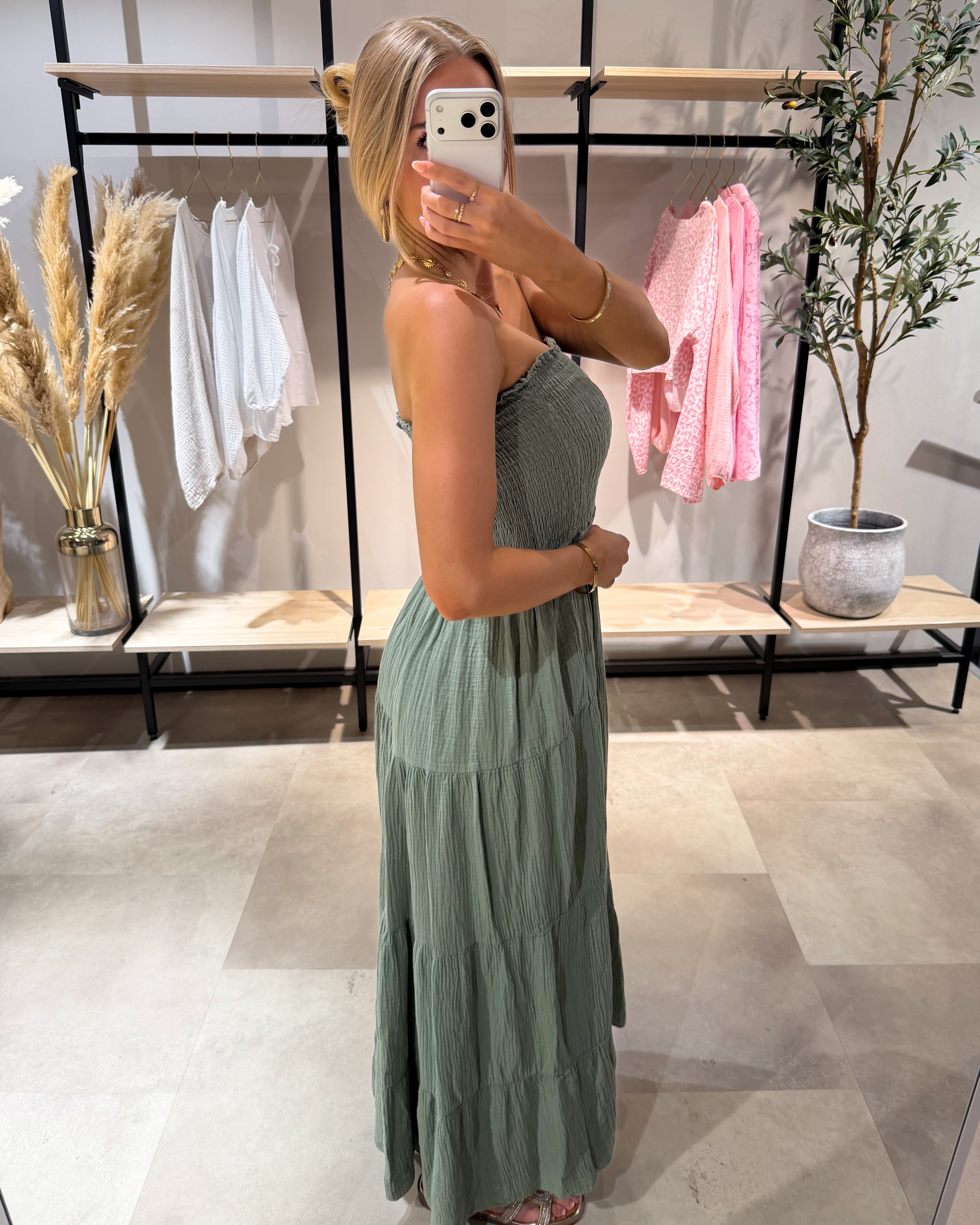 Musselin Bandeau Kleid “Salina“